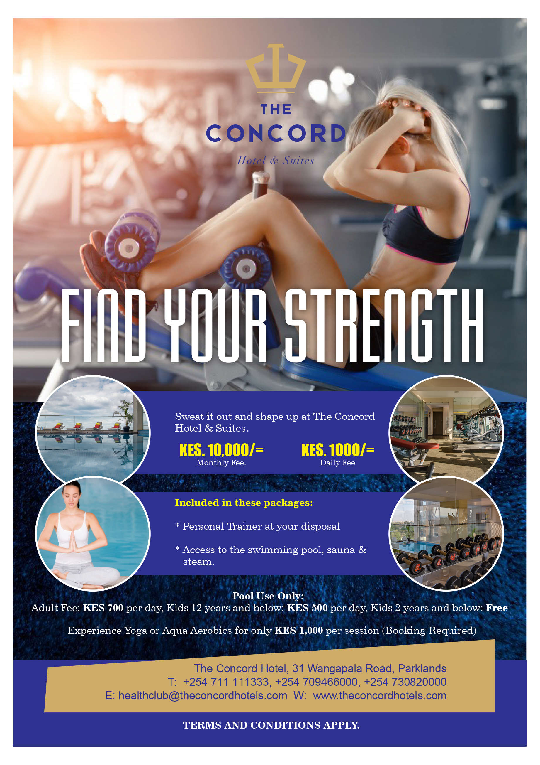 GYM FLYER - CONCORD HOTEL by Kev Arlen GYM FLYER - CONCORD HOTEL in Print flyer design Inspiration by Kev Arlen