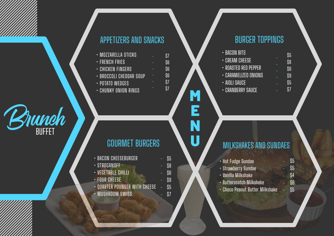 Buffet Menu Design by Darlene Tayone Buffet Menu Design in Menu (Landscape) Inspiration by Darlene Tayone