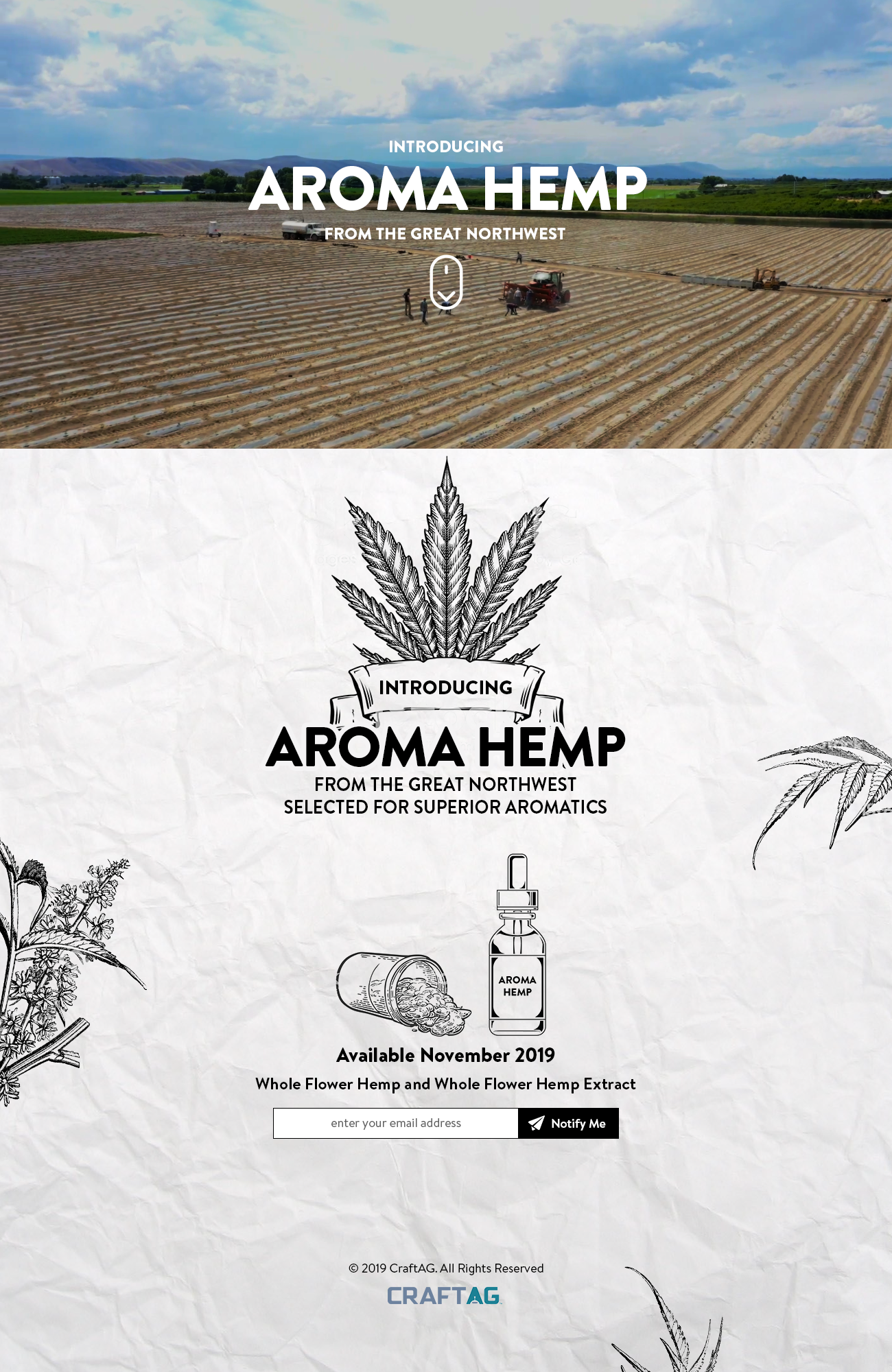 Aroma Hemp Landing Page by Ayevee Aroma Hemp Landing Page in Landing page design Inspiration by Ayevee