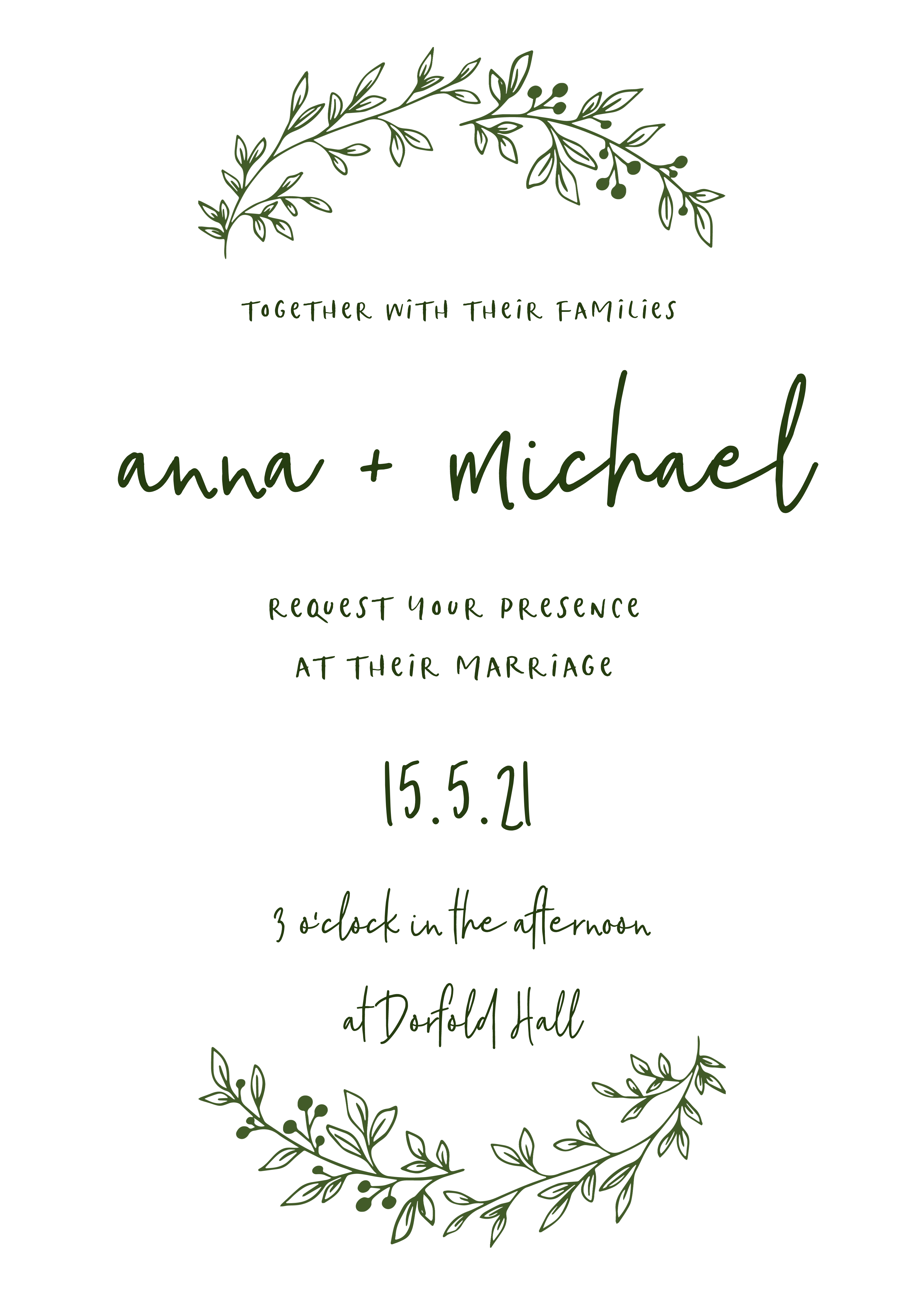 Letterpress Style Wedding Invitation in Invitation Card Design Inspiration by Naomi Croll