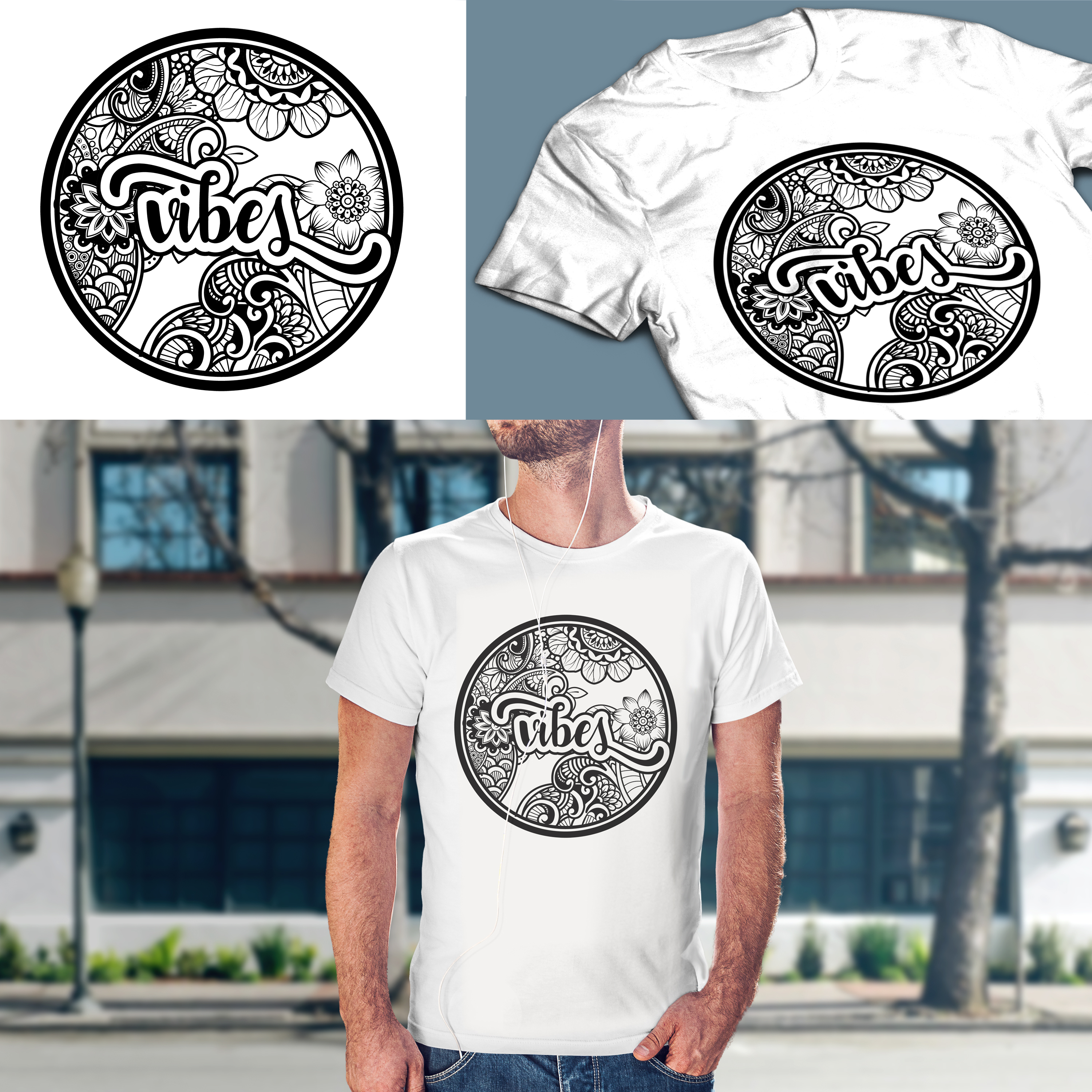 MANDALA VIBES T SHIRT DESIGN by Ac Artworks MANDALA VIBES T SHIRT DESIGN in T-Shirt Design Inspiration by Ac Artworks