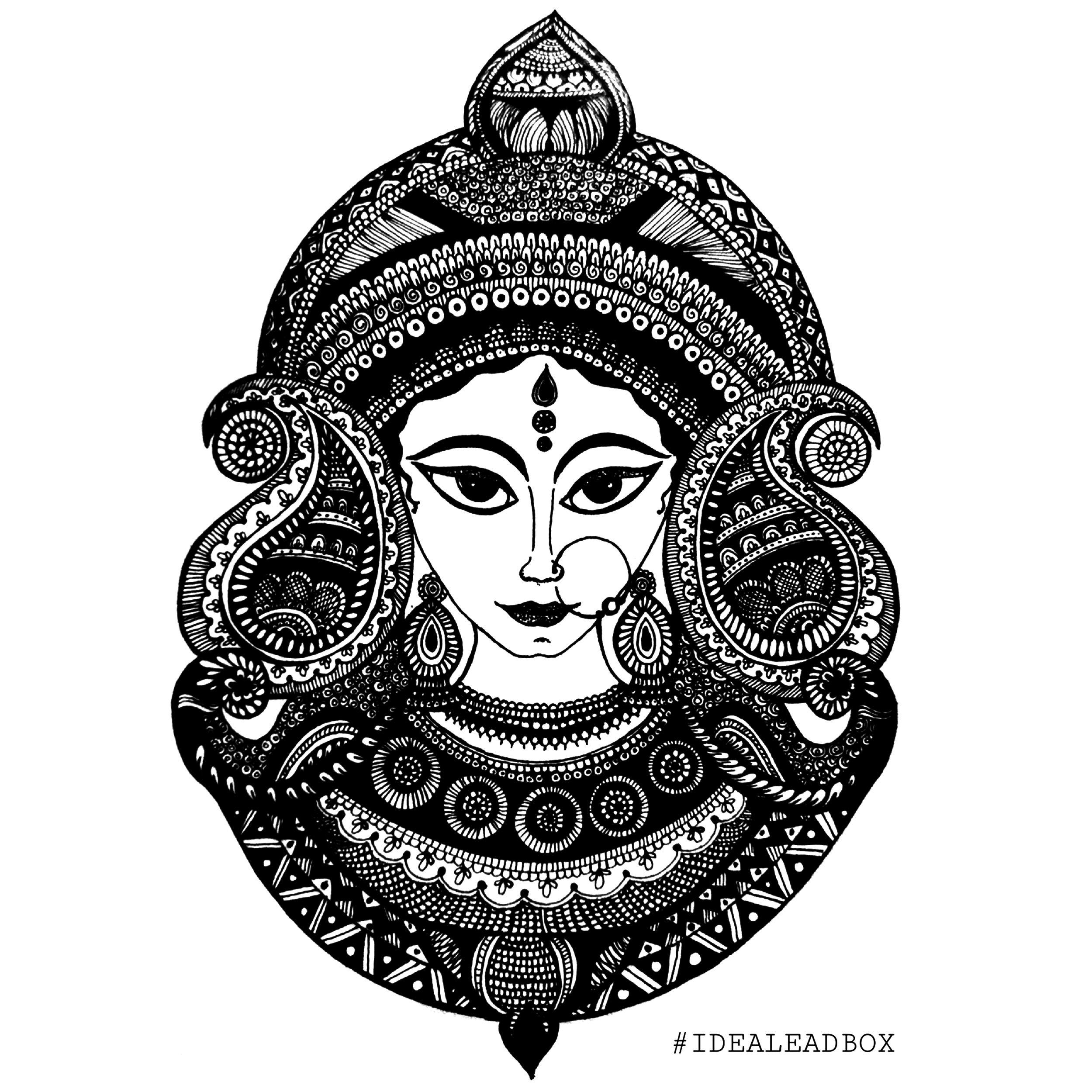 MAA DURGA by Palak Agarwal MAA DURGA in Doodle Art Inspiration by Palak Agarwal