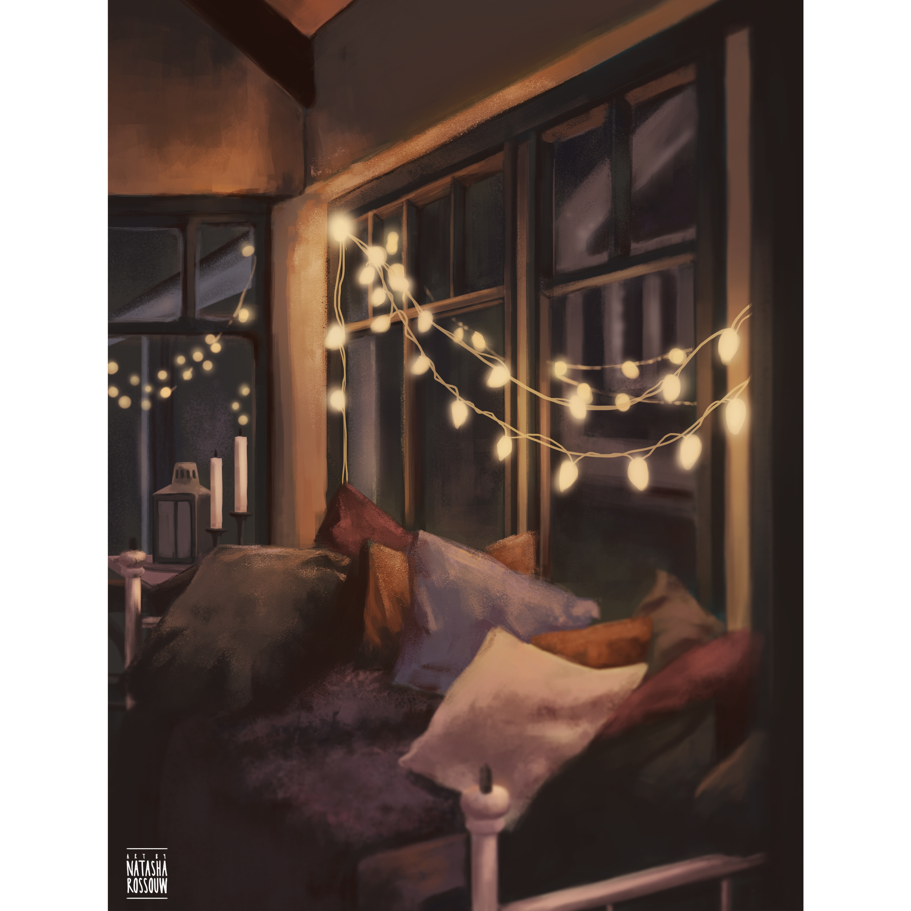 Cosy Lights in Digital Painting Inspiration by Natasha Rossouw