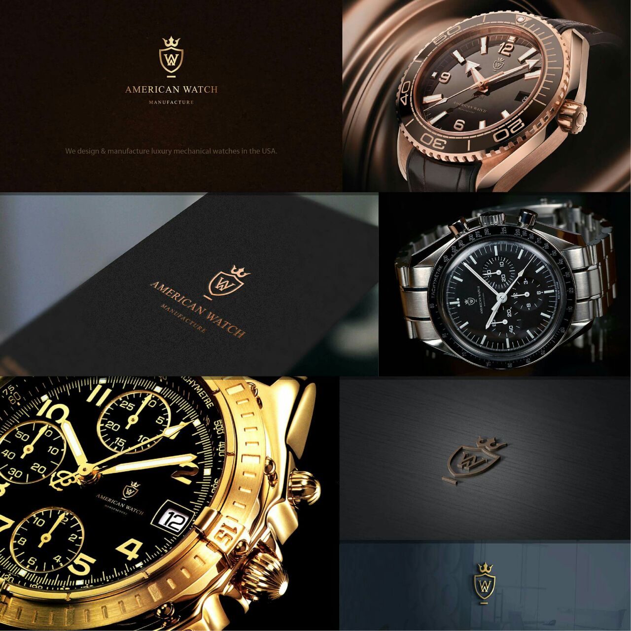 American Watch Company Logo. by King™ American Watch Company Logo. in Logo & Brand Identity Inspiration by King™