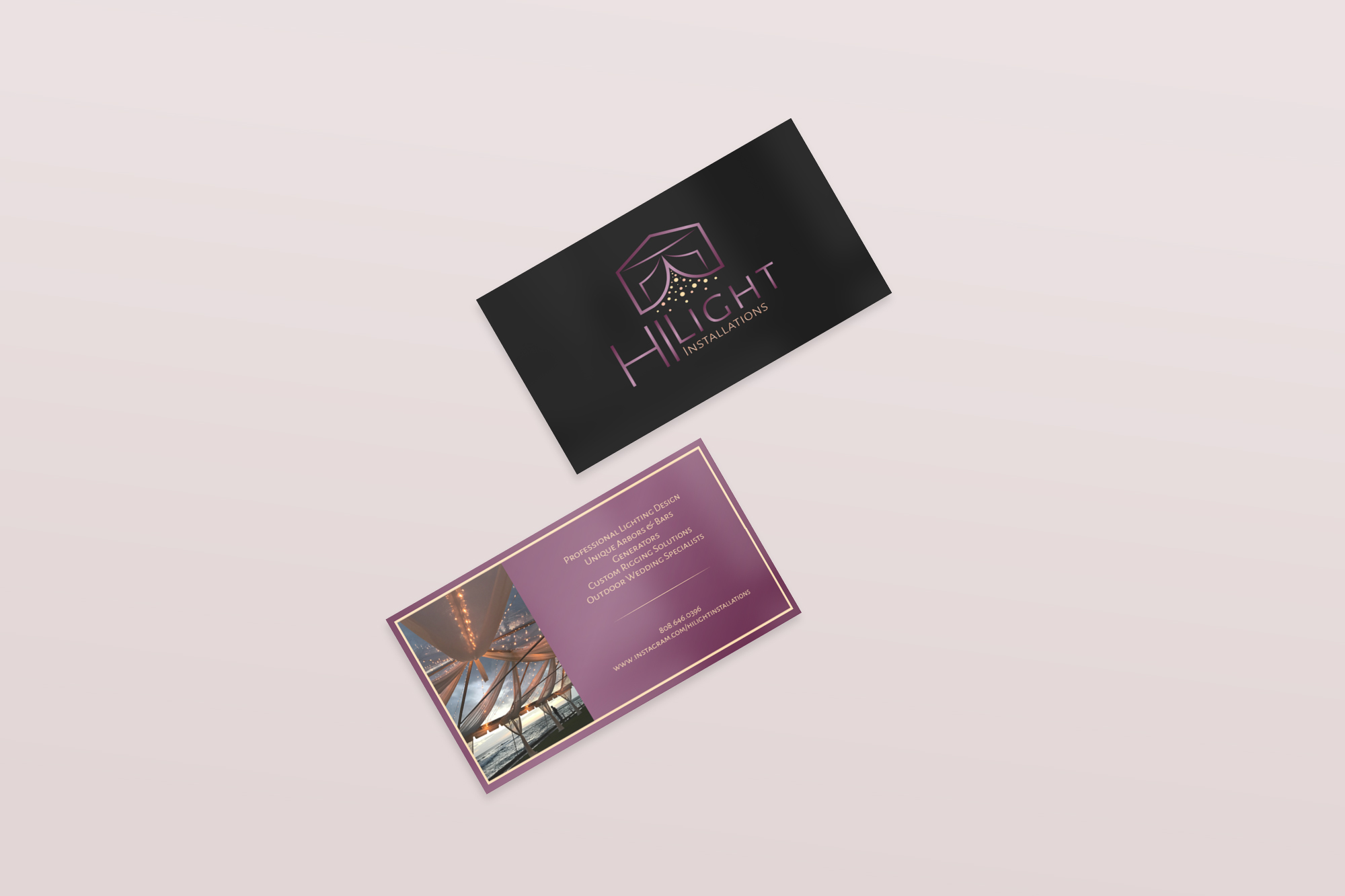 Business card design for HILight Installations by Melanie Haitz Business card design for HILight Installations in Business Card Design Inspiration by Melanie Haitz