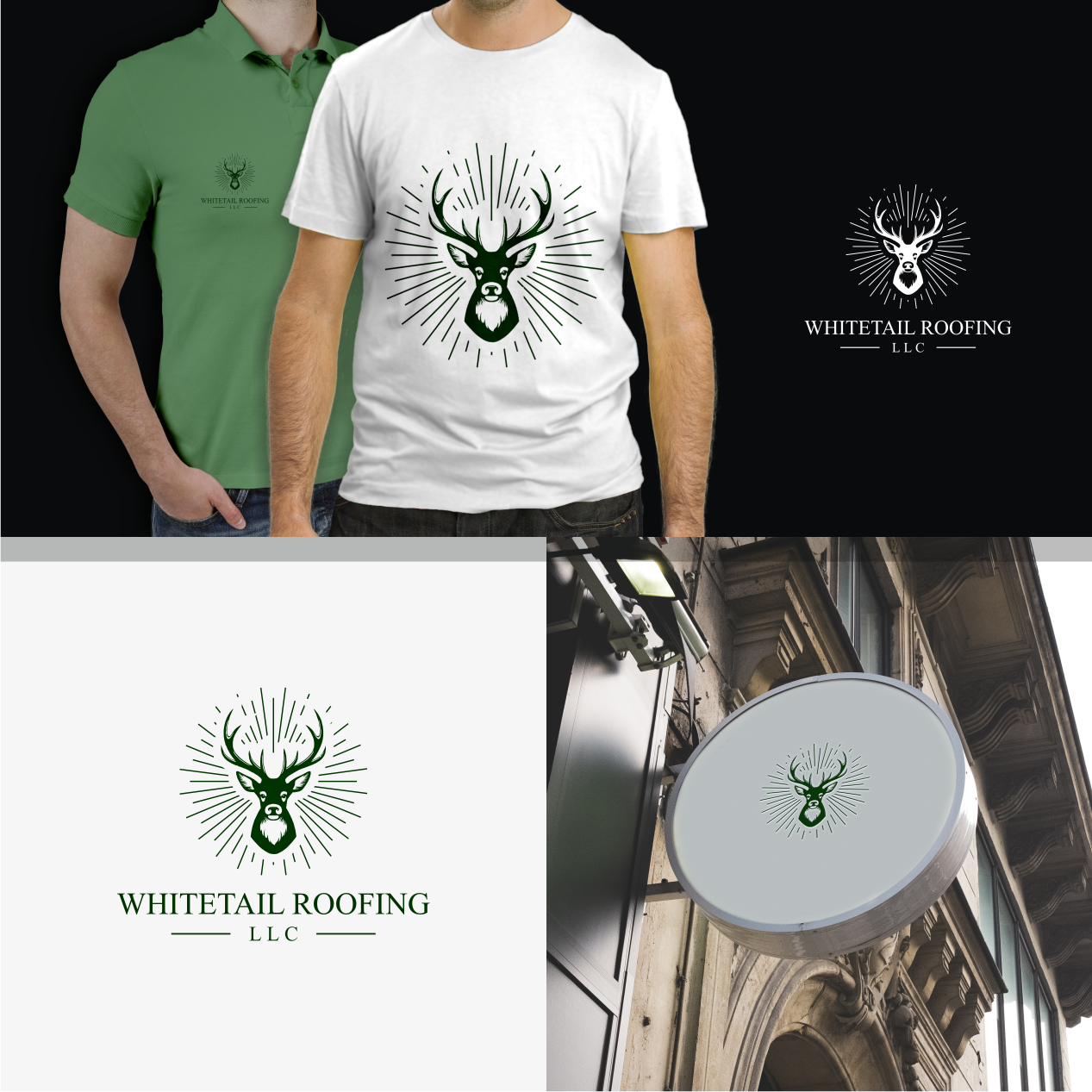 Whitetail Roofing LLC in Logo Design Inspiration by Dbx