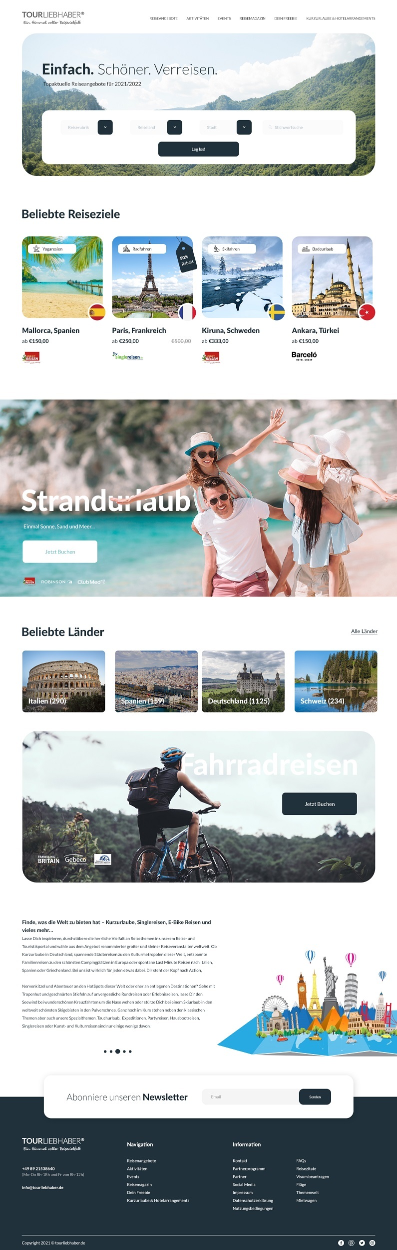 Tours Website by Mahmoudelcadie Tours Website in Website Design Inspiration by Mahmoudelcadie