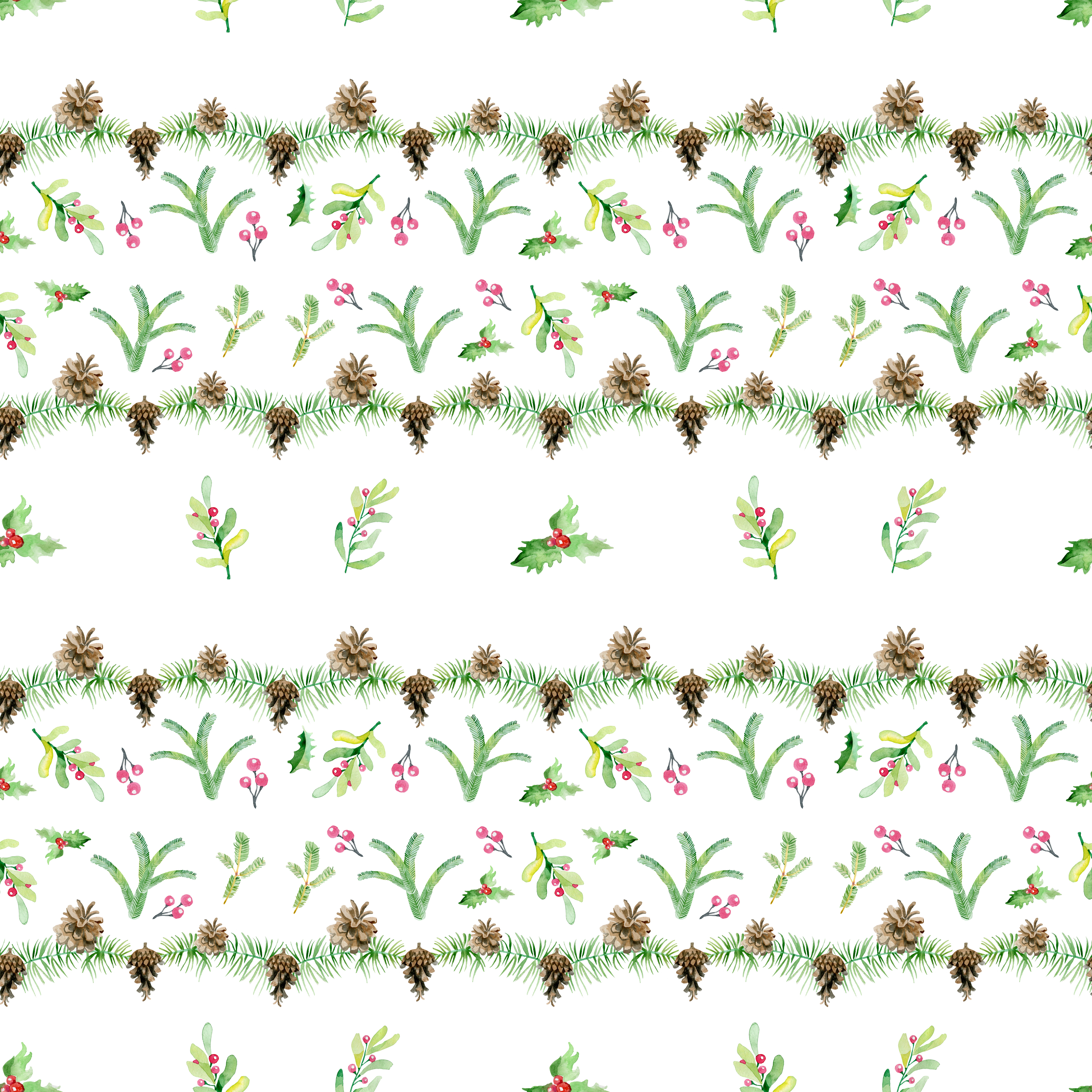 Christmas Watercolor pattern in Pattern & Surface Design Inspiration by Elena Krotova