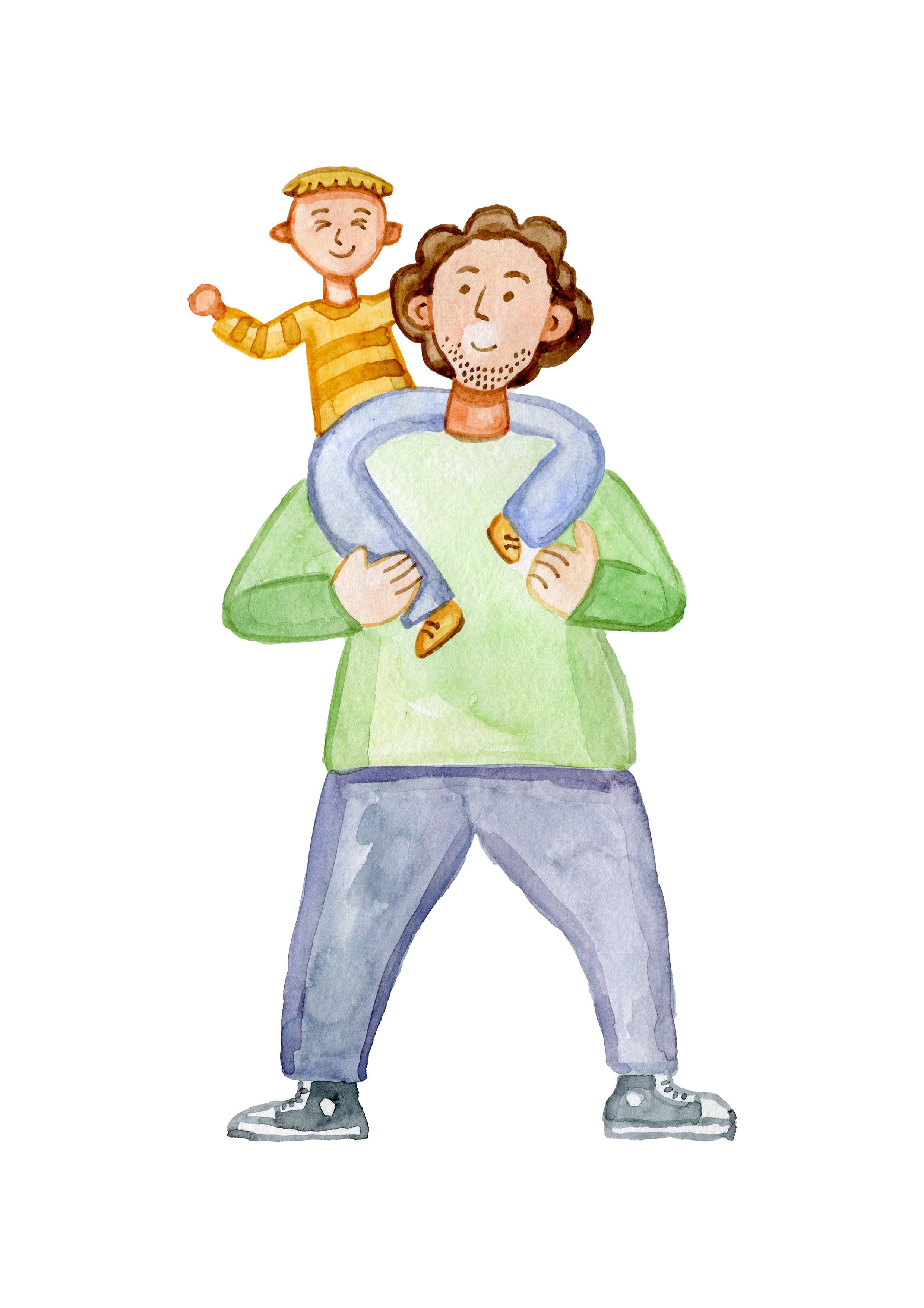 Dad and son by Elena Krotova Dad and son in Illustration and Graphics Inspiration by Elena Krotova