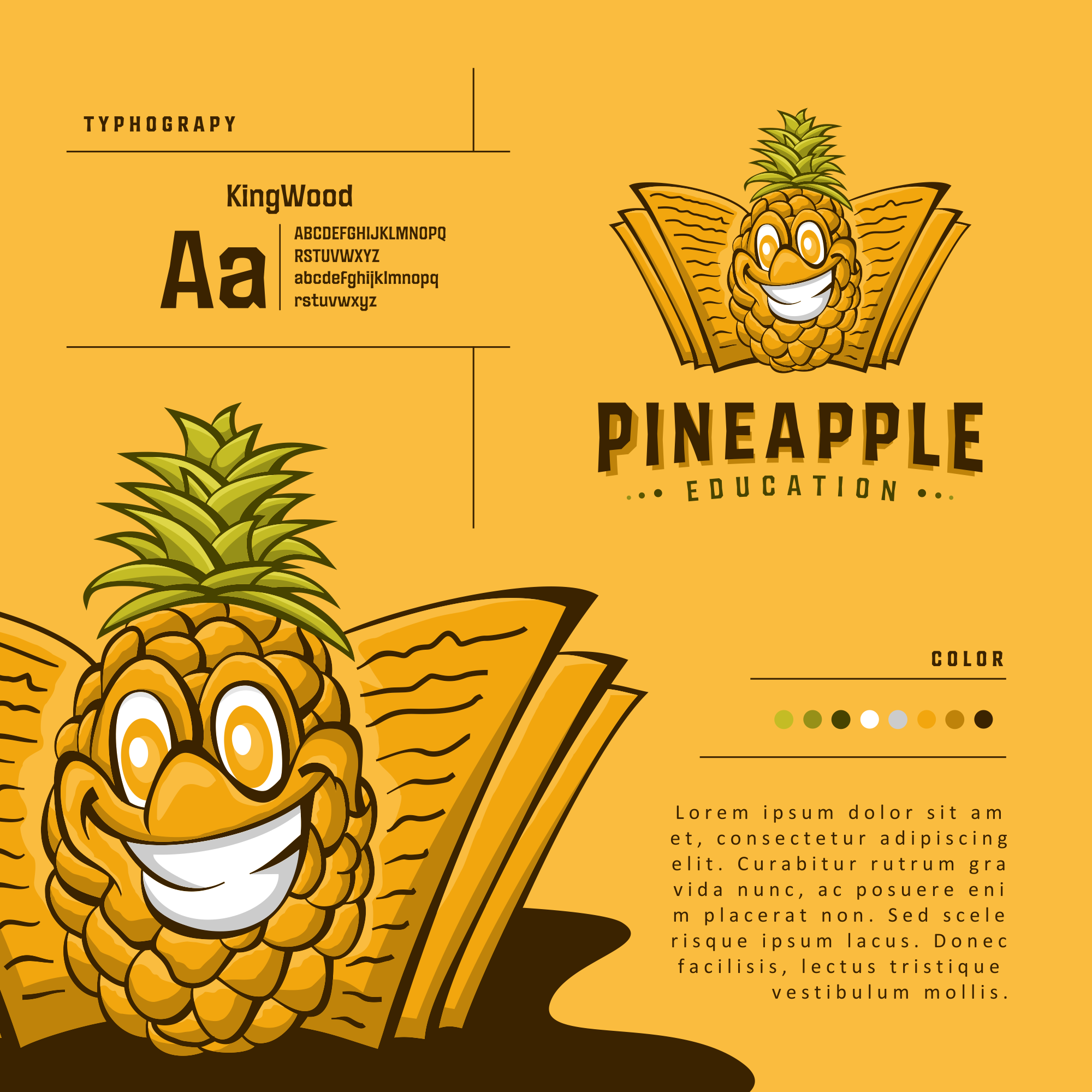Pineapple Education in Logo Design Inspiration by Artswolf