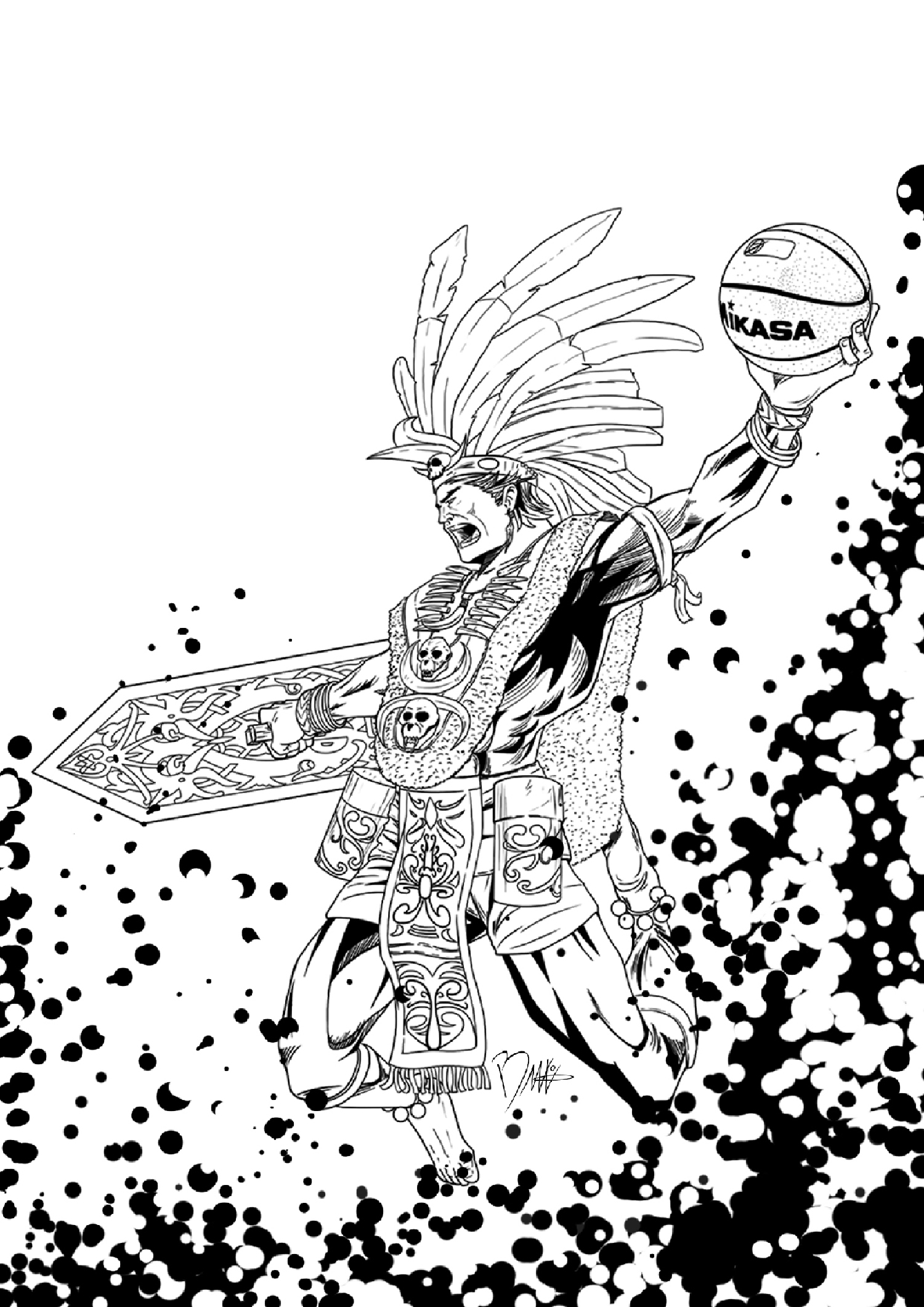 basketball dayak in Illustration and Graphics Inspiration by Bektismart
