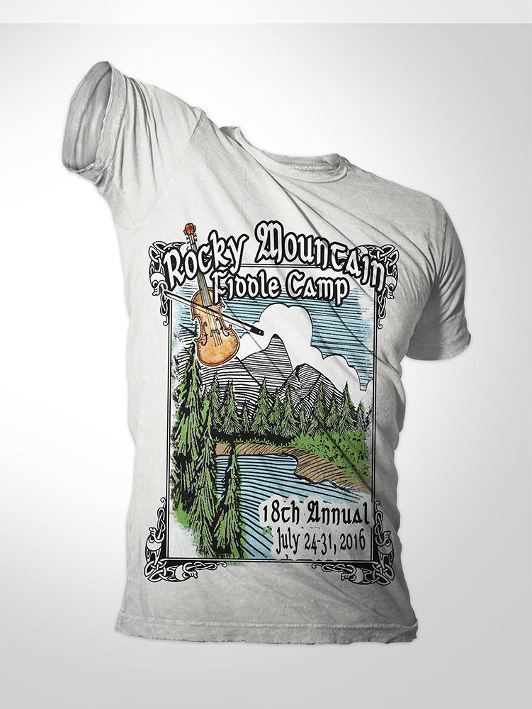 Rocky mountain Fiddle in T-Shirt Design Inspiration by nnnn nn