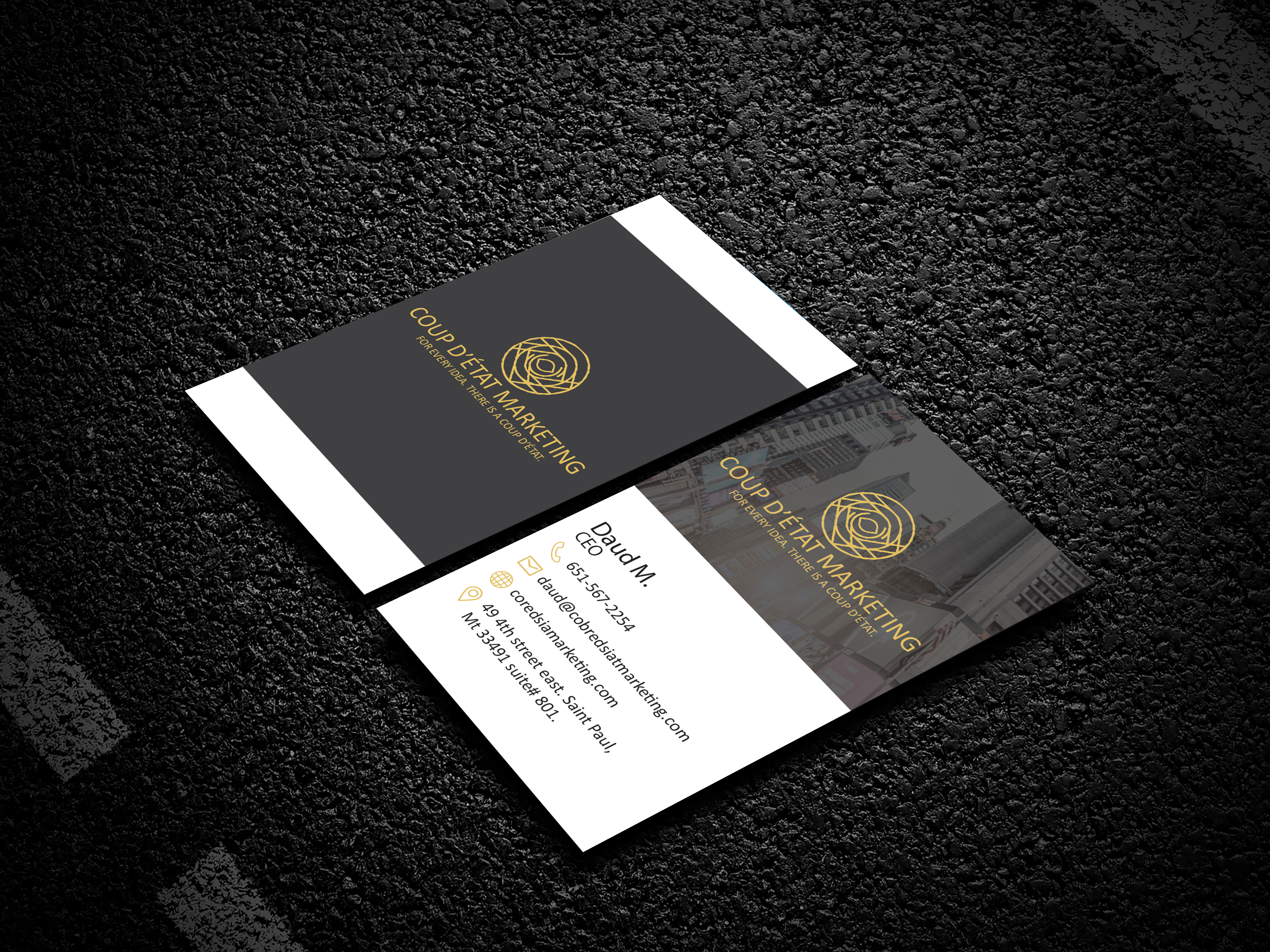 Eye-Catching Vertical Business Card in Business Card Design Inspiration by Stylefrem