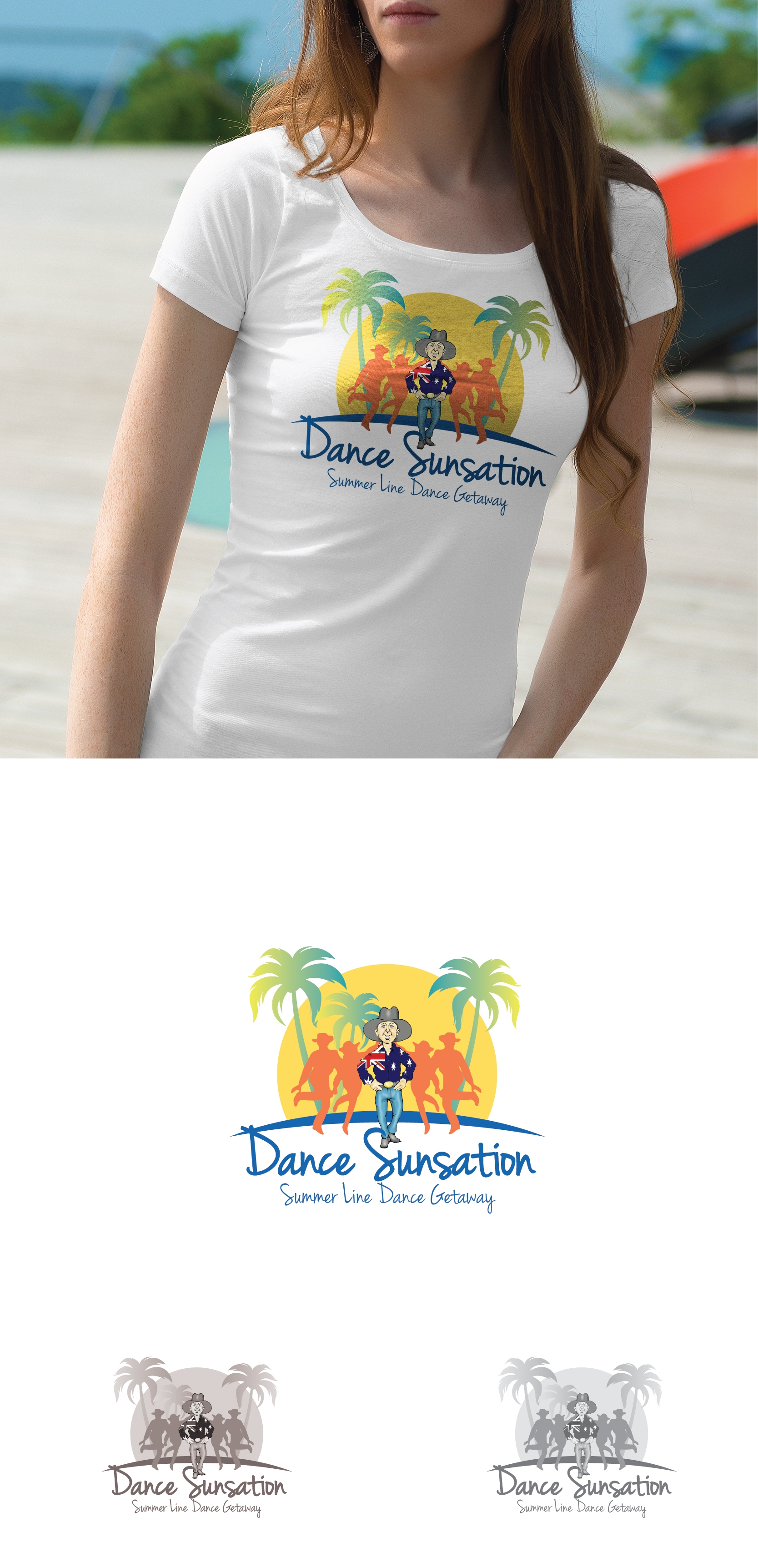 Summer Line Dance Getaway by Ozenk Graphic Summer Line Dance Getaway in Logo Design Inspiration by Ozenk Graphic