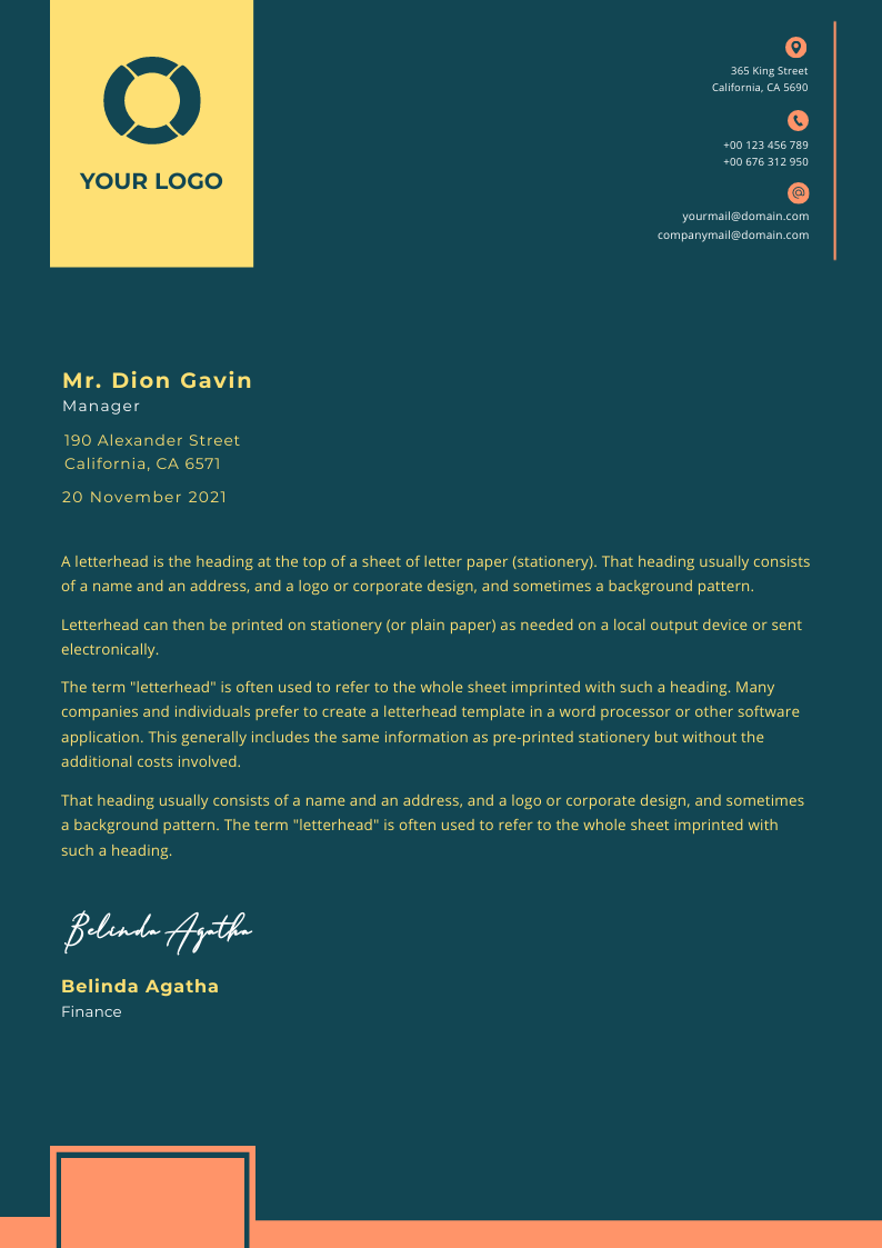 Business Letterhead by Vatsal Pandey Business Letterhead in Letterhead Design Inspiration by Vatsal Pandey