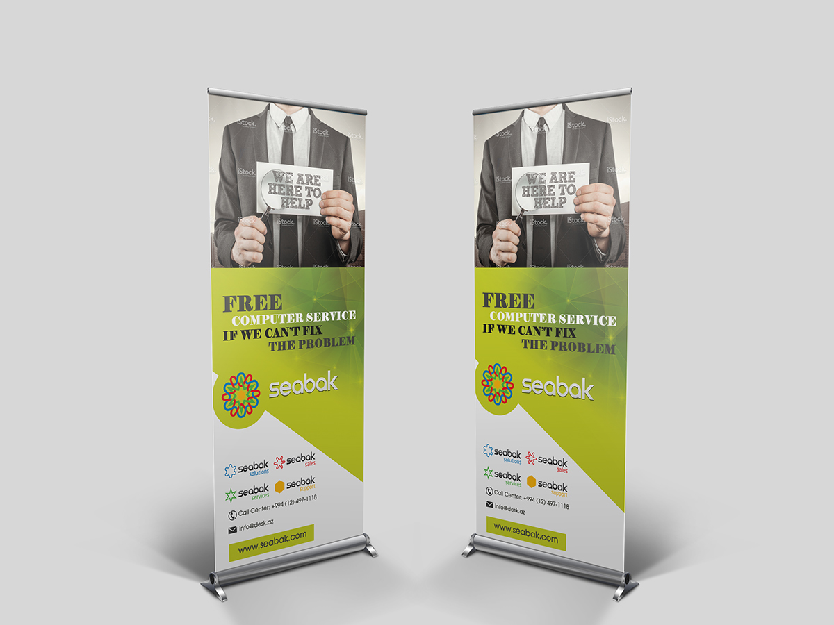 Roll-up Banner Design Mock-up by Moataz Azab Roll-up Banner Design Mock-up in Trade show banner design Inspiration by Moataz Azab