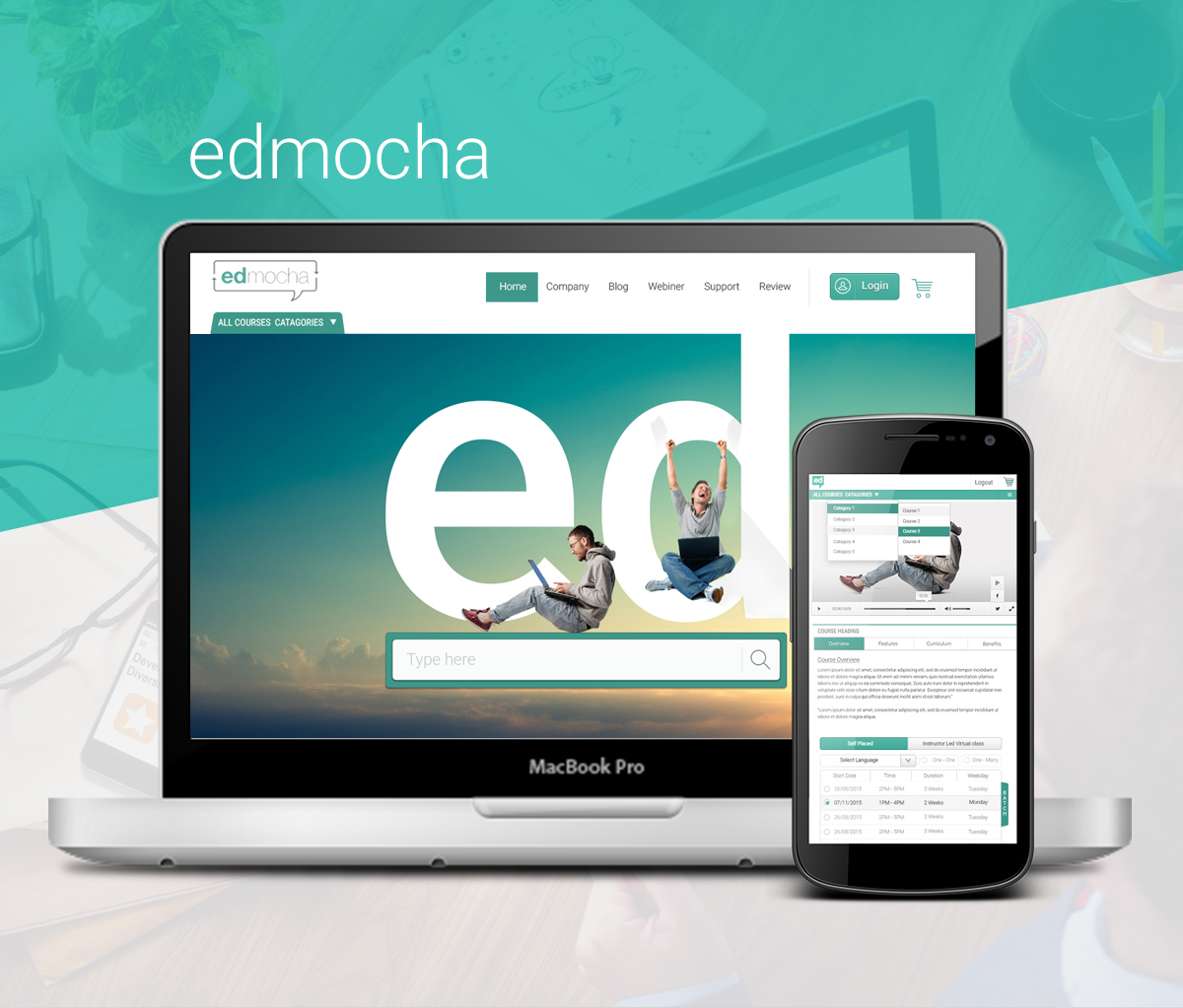 Web Design : Edmocha by Manojithkotegar Web Design : Edmocha in Website Design Inspiration by Manojithkotegar