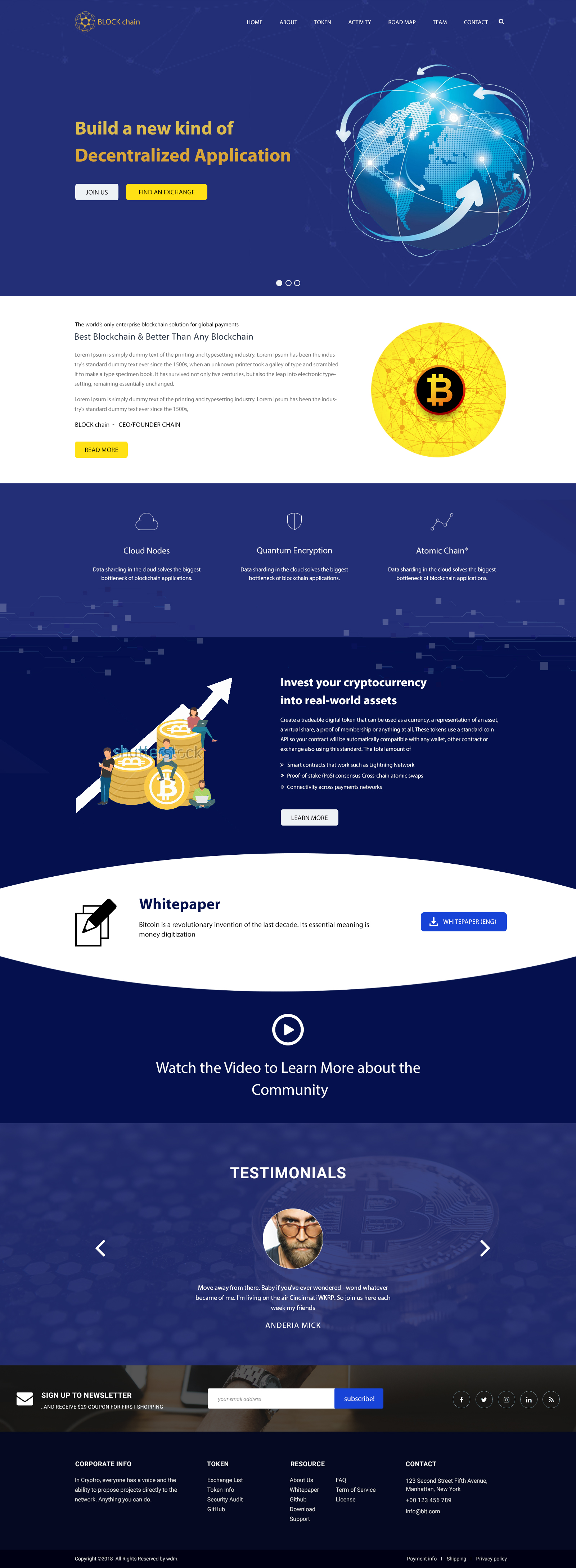 Blockchain Home page in Website Design Inspiration by Asiya Begum