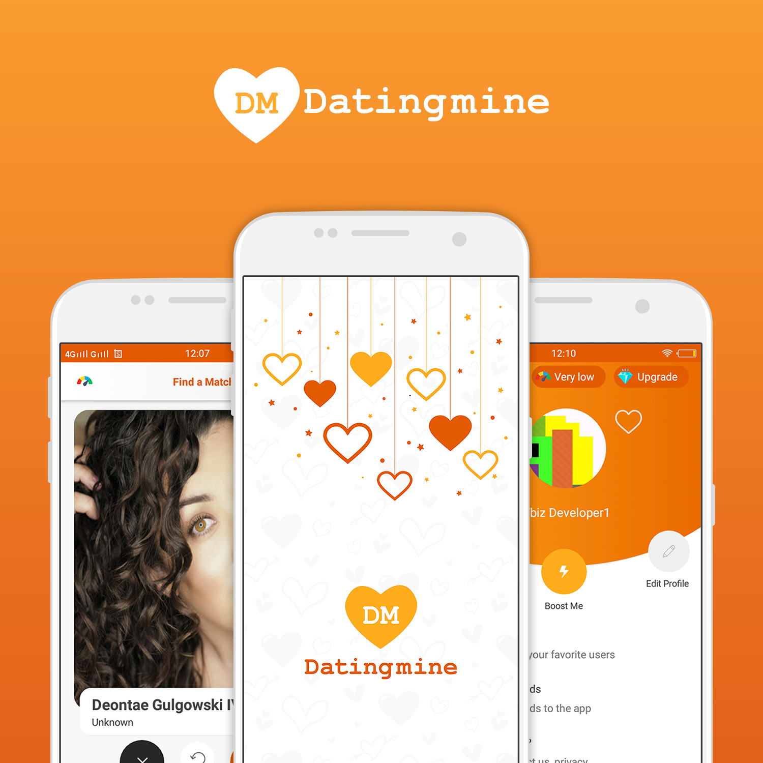 Datingmine in Mobile Apps Design Inspiration by Vbizsolutions