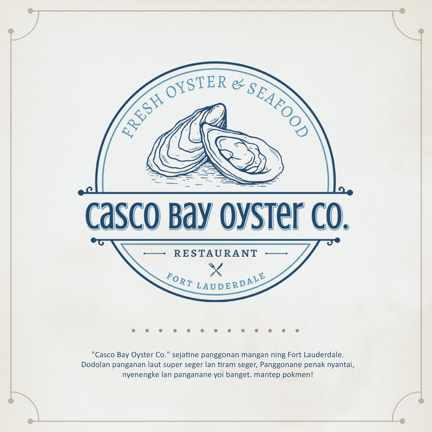Vintage logo for Casco Bay Oyster Co. by Slikfreakdesign Vintage logo for Casco Bay Oyster Co. in Logo Design Inspiration by Slikfreakdesign