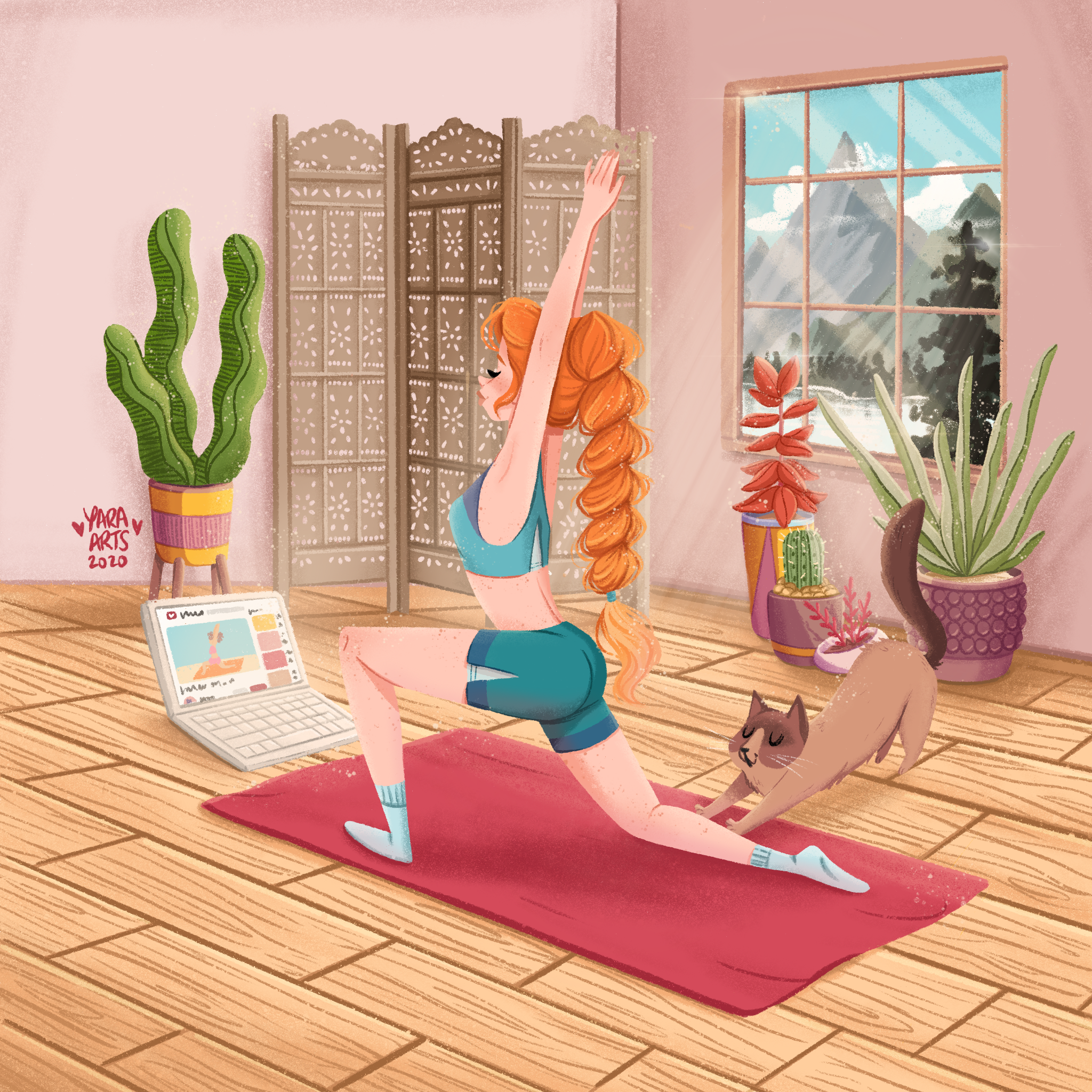 Yoga Time by Iara Morgado Yoga Time in Illustration and Graphics Inspiration by Iara Morgado