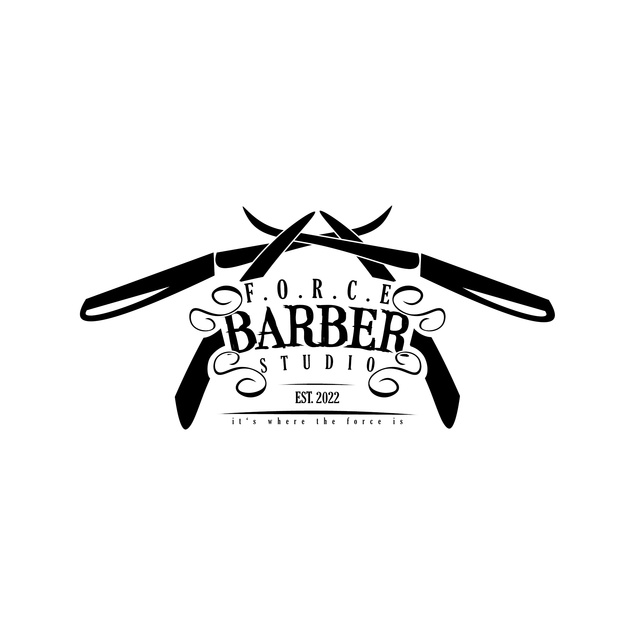 Logo Force Barber Studio by Flawless Logo Force Barber Studio in Logo Design Inspiration by Flawless