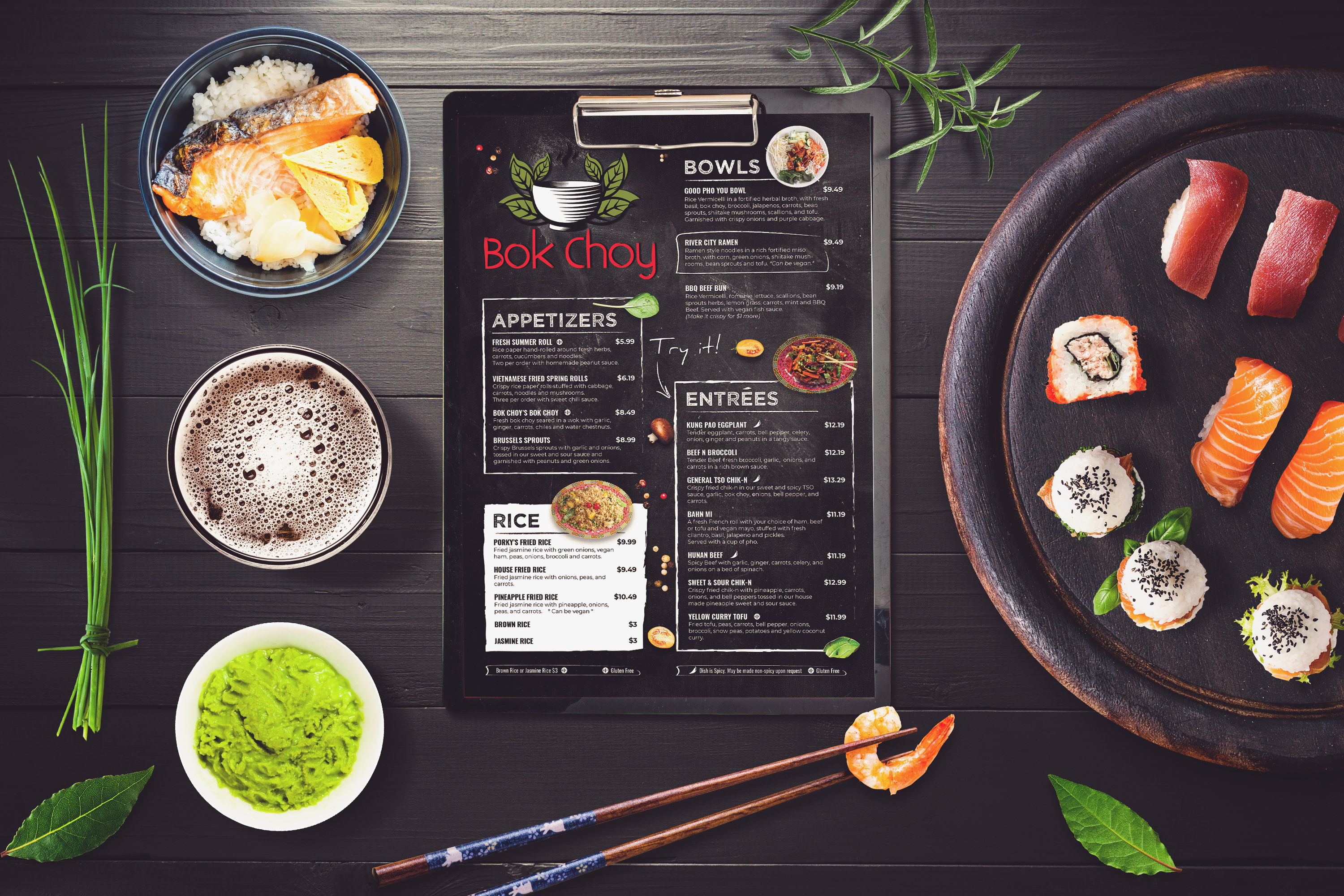 Asian Restaurant Menu by Ema R. Asian Restaurant Menu in Menu Design Inspiration by Ema R.