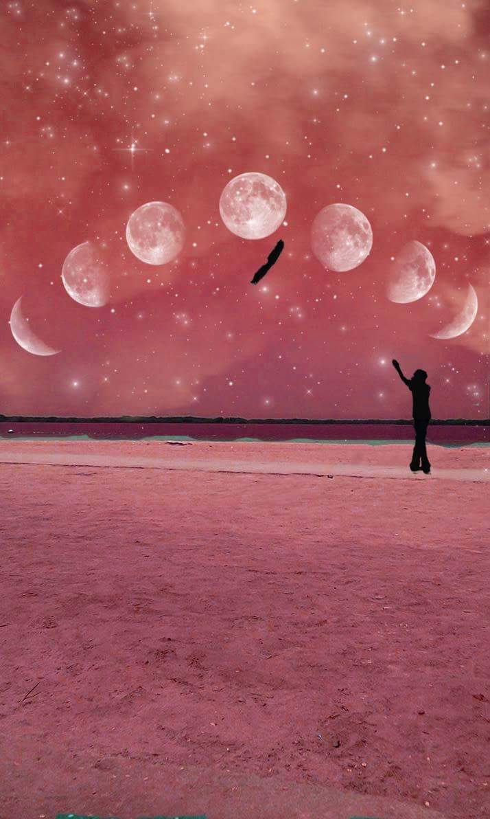 Moon Phases in Digital Art Inspiration by Aisha Iqbal