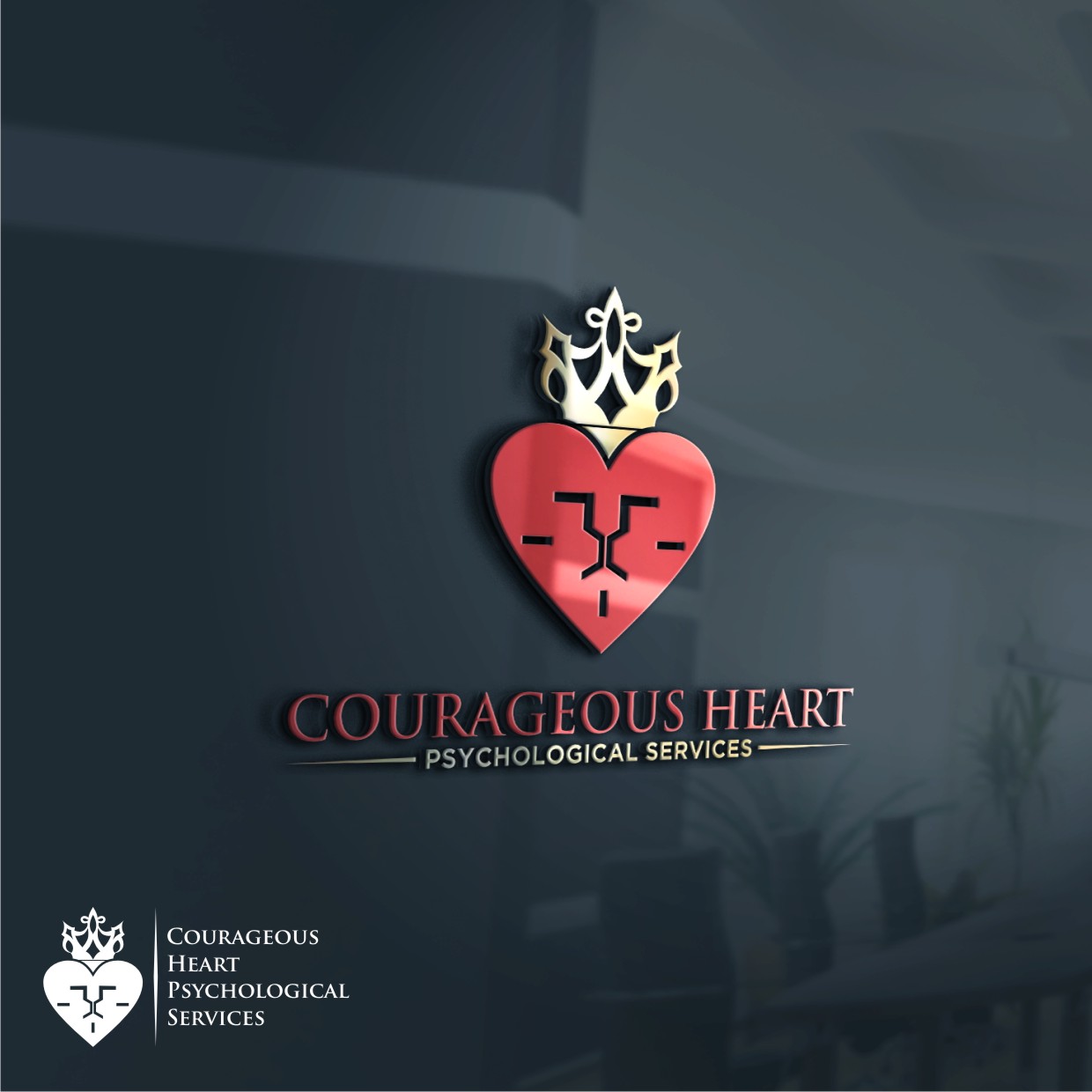 Courageous Heart Psychological Services by Wisanggeni* Courageous Heart Psychological Services in Advertisement Design Inspiration by Wisanggeni*