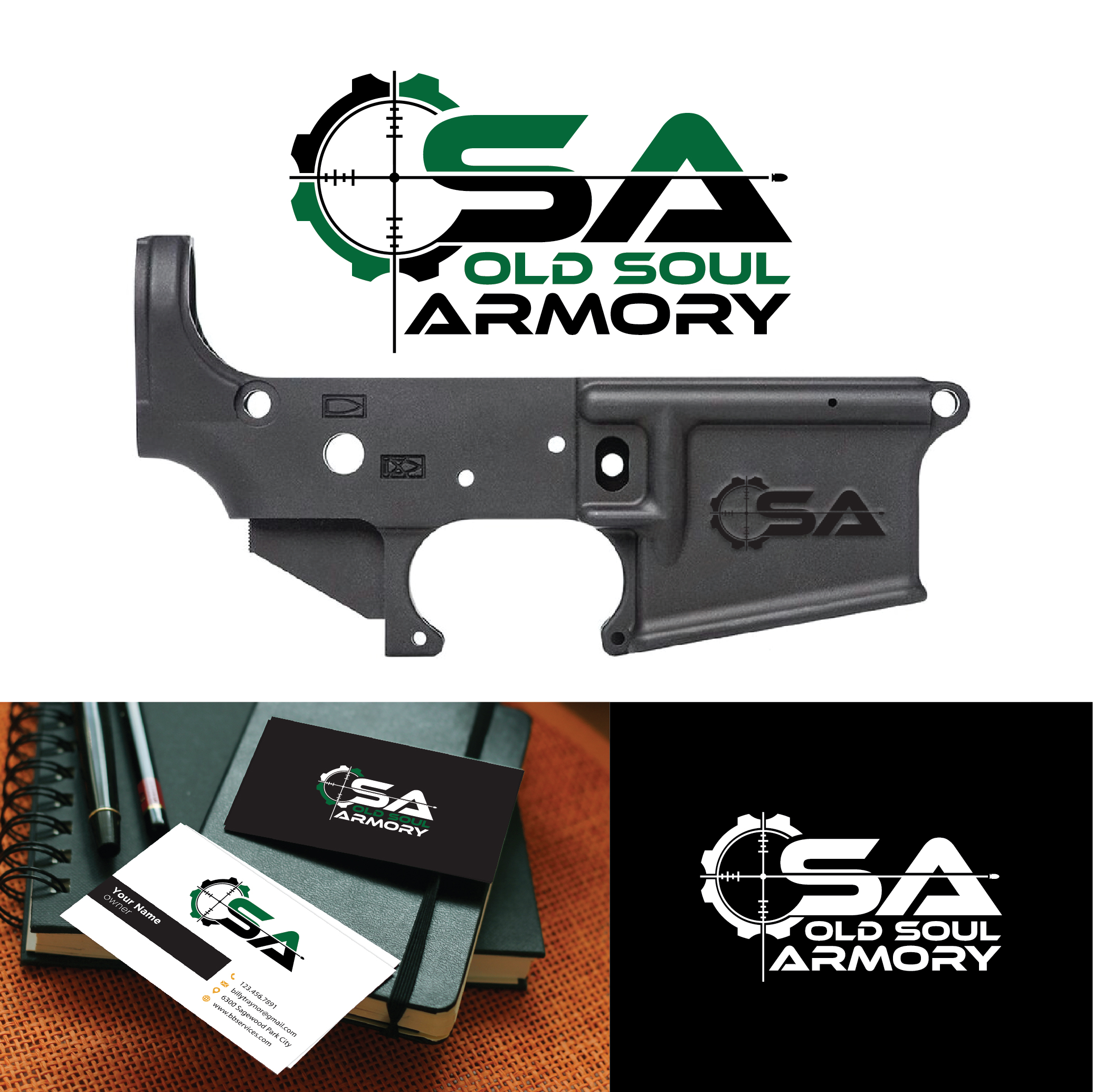 Old Soul Armory Logo by Graphictech Old Soul Armory Logo in Logo And Business Card Design Inspiration by Graphictech