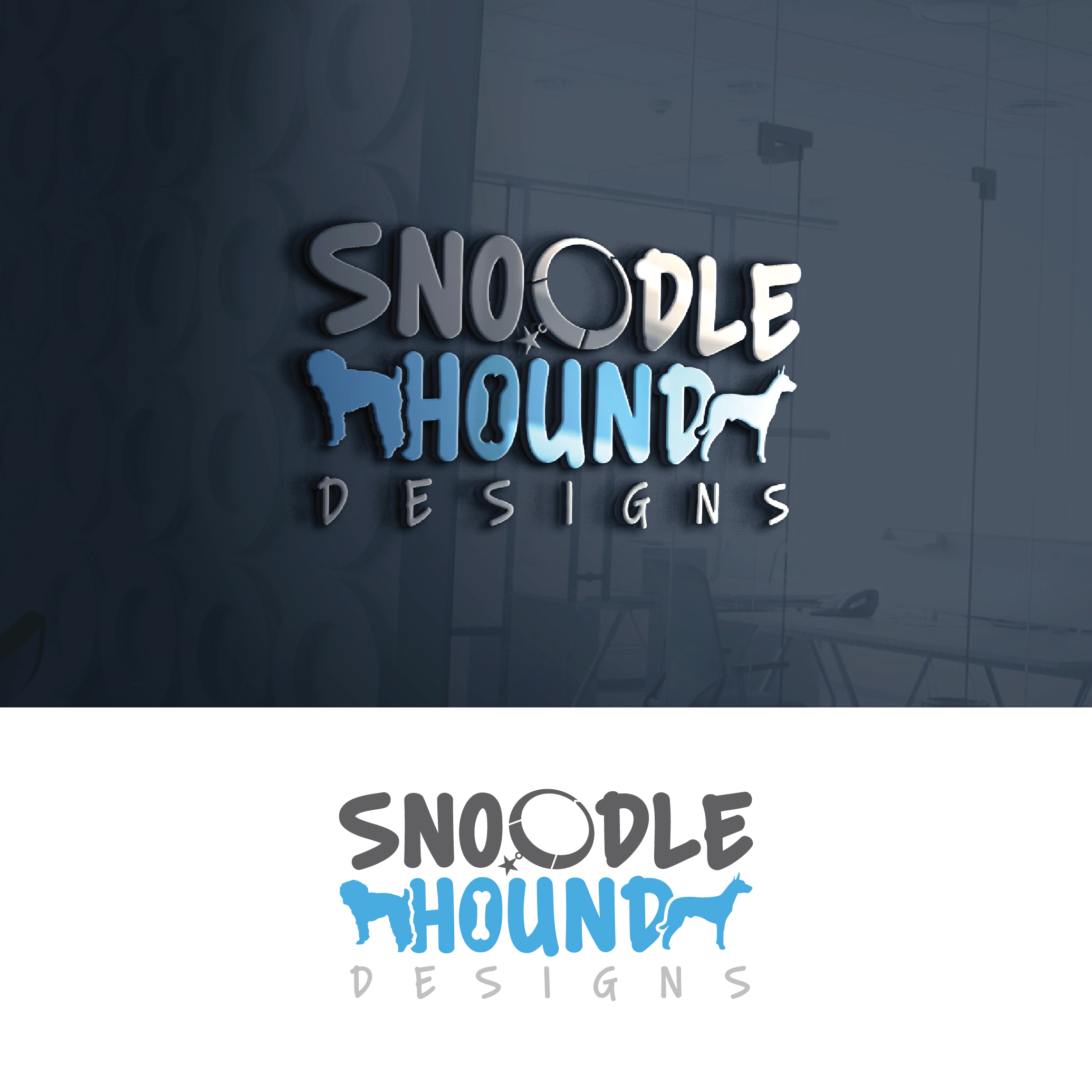 Snoodle Hound Logo by Graphictech Snoodle Hound Logo in Logo And Business Card Design Inspiration by Graphictech