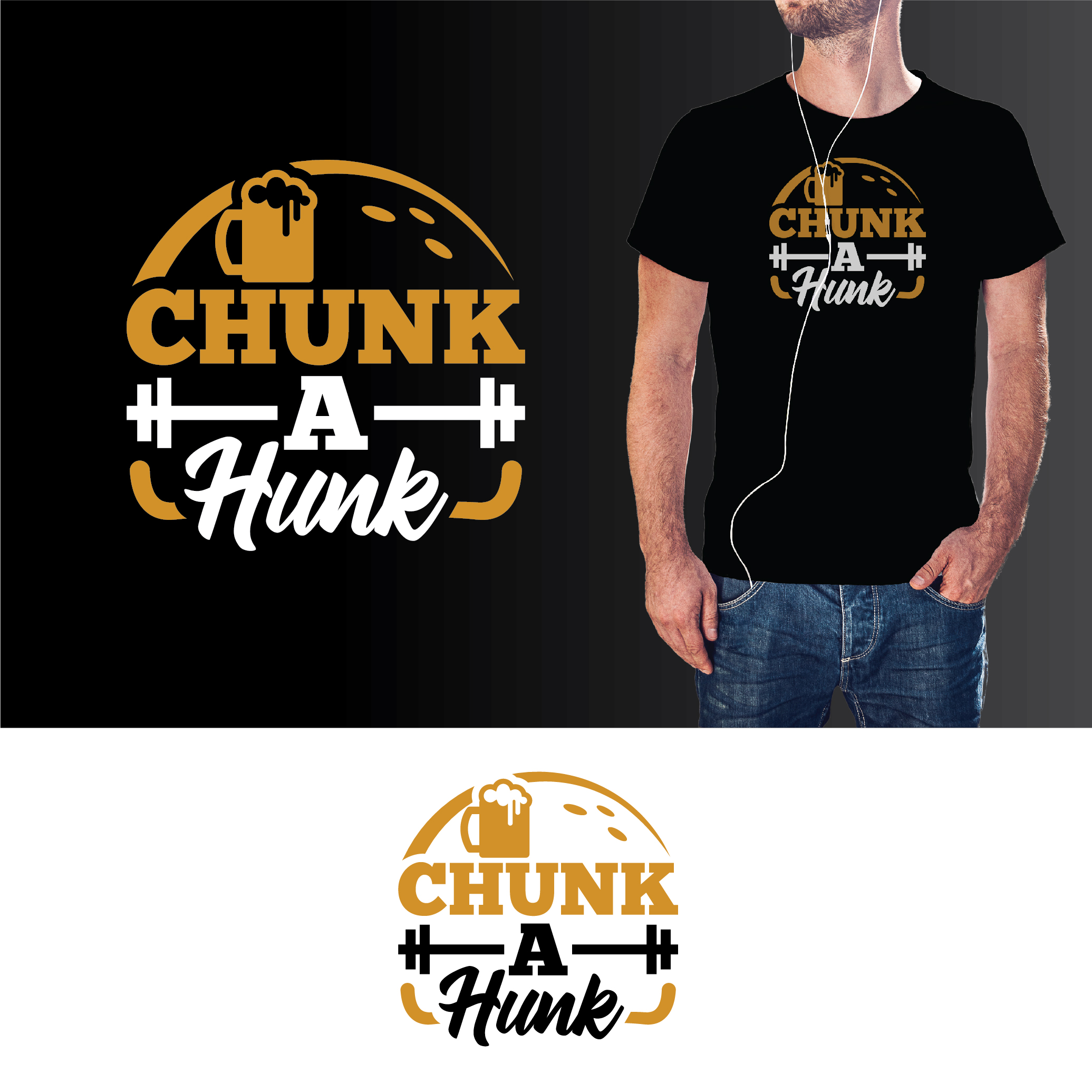 Chunk A Hunk Logo by Graphictech Chunk A Hunk Logo in Logo & Brand Identity Inspiration by Graphictech