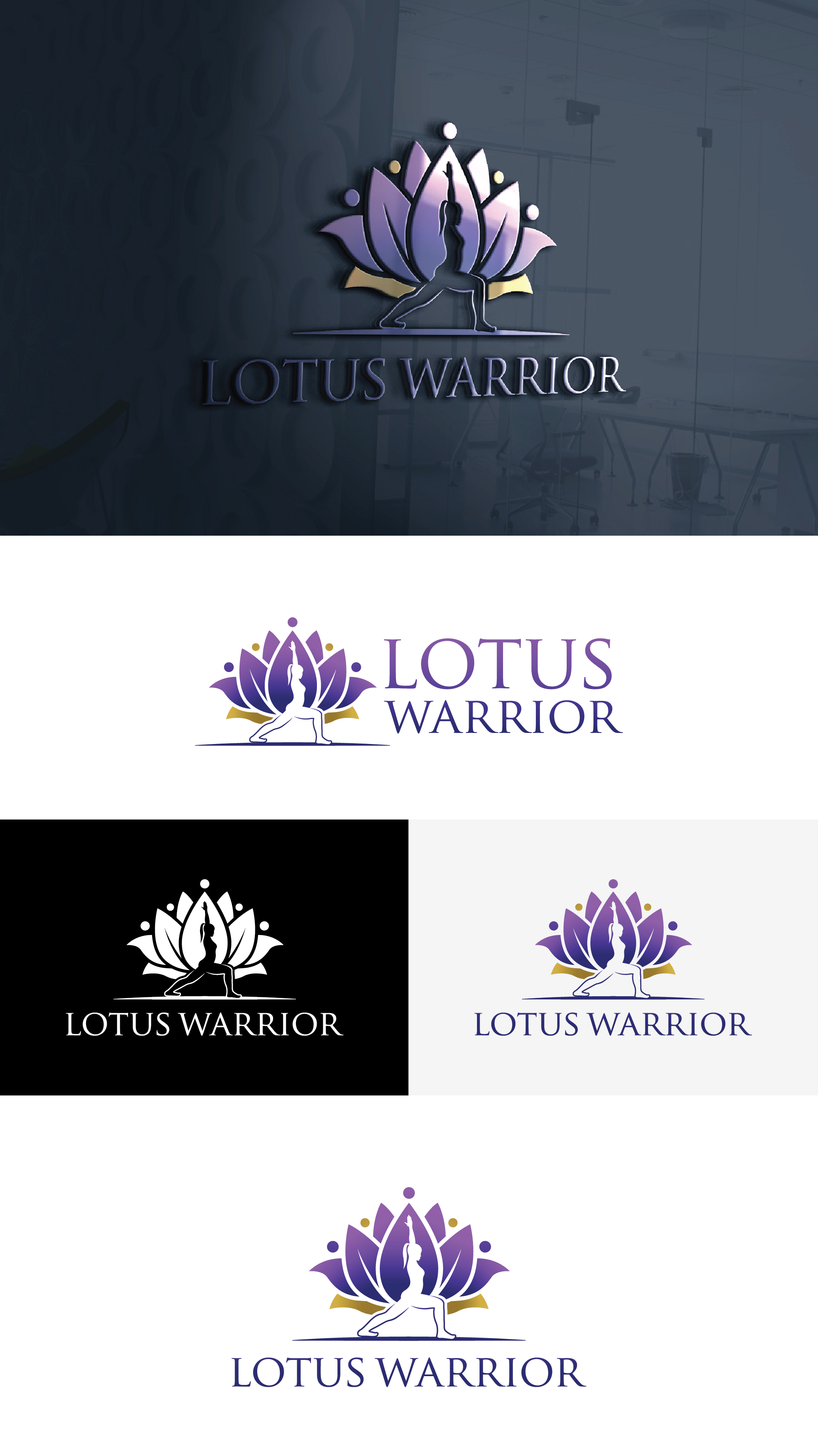 Lotus Warrior Logo in Logo & Social Media Pack Inspiration by Graphictech
