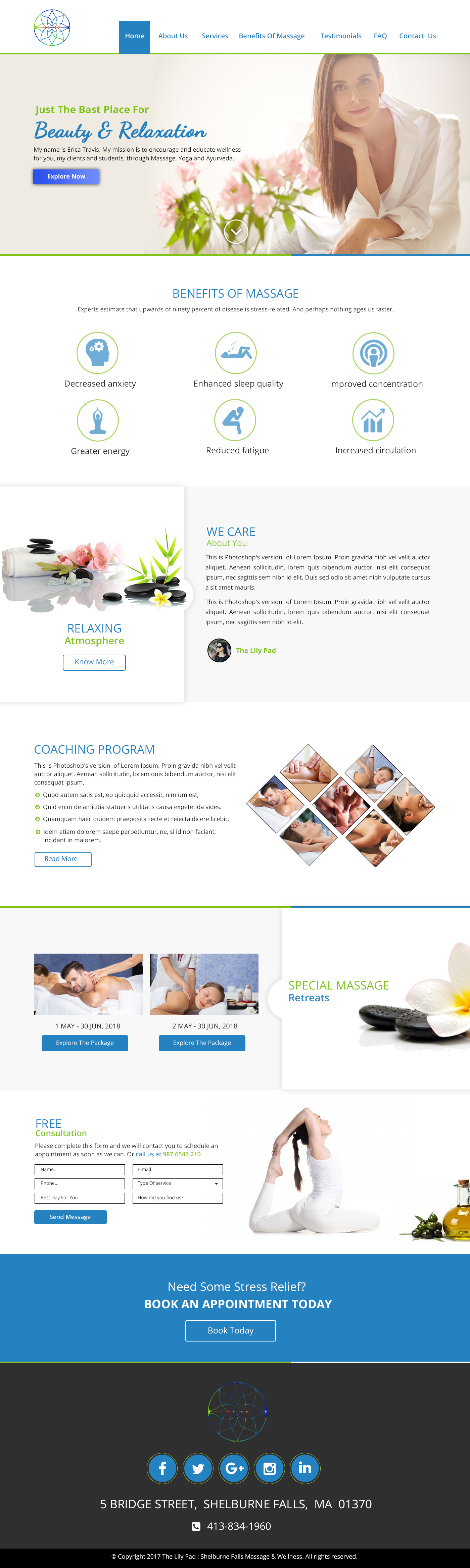 website design for massage studio by behl.saurabh website design for massage studio in Website Design Inspiration by behl.saurabh