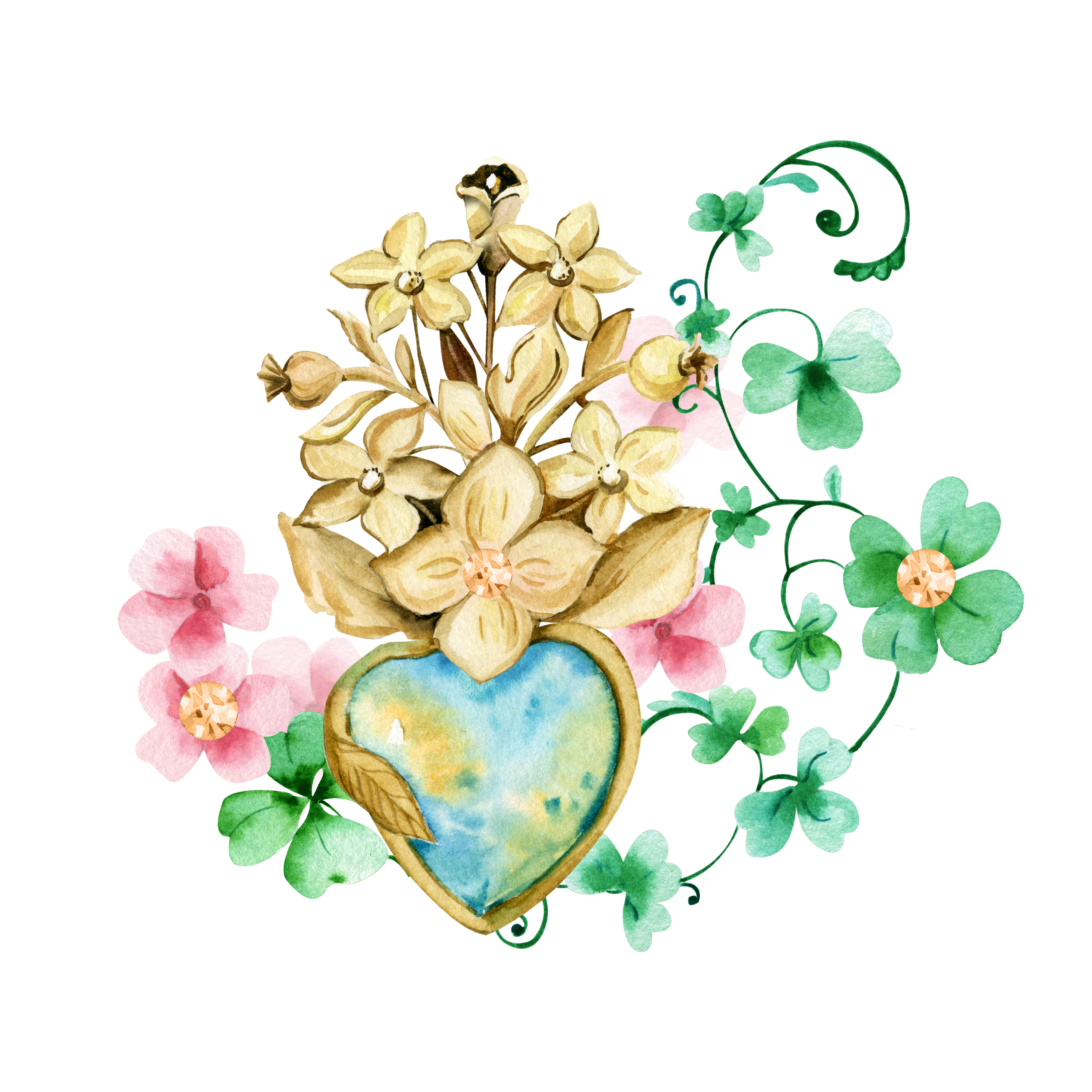Love and Lucky Shamrock 2 by Olga Koelsch Love and Lucky Shamrock 2 in Illustration and Graphics Inspiration by Olga Koelsch