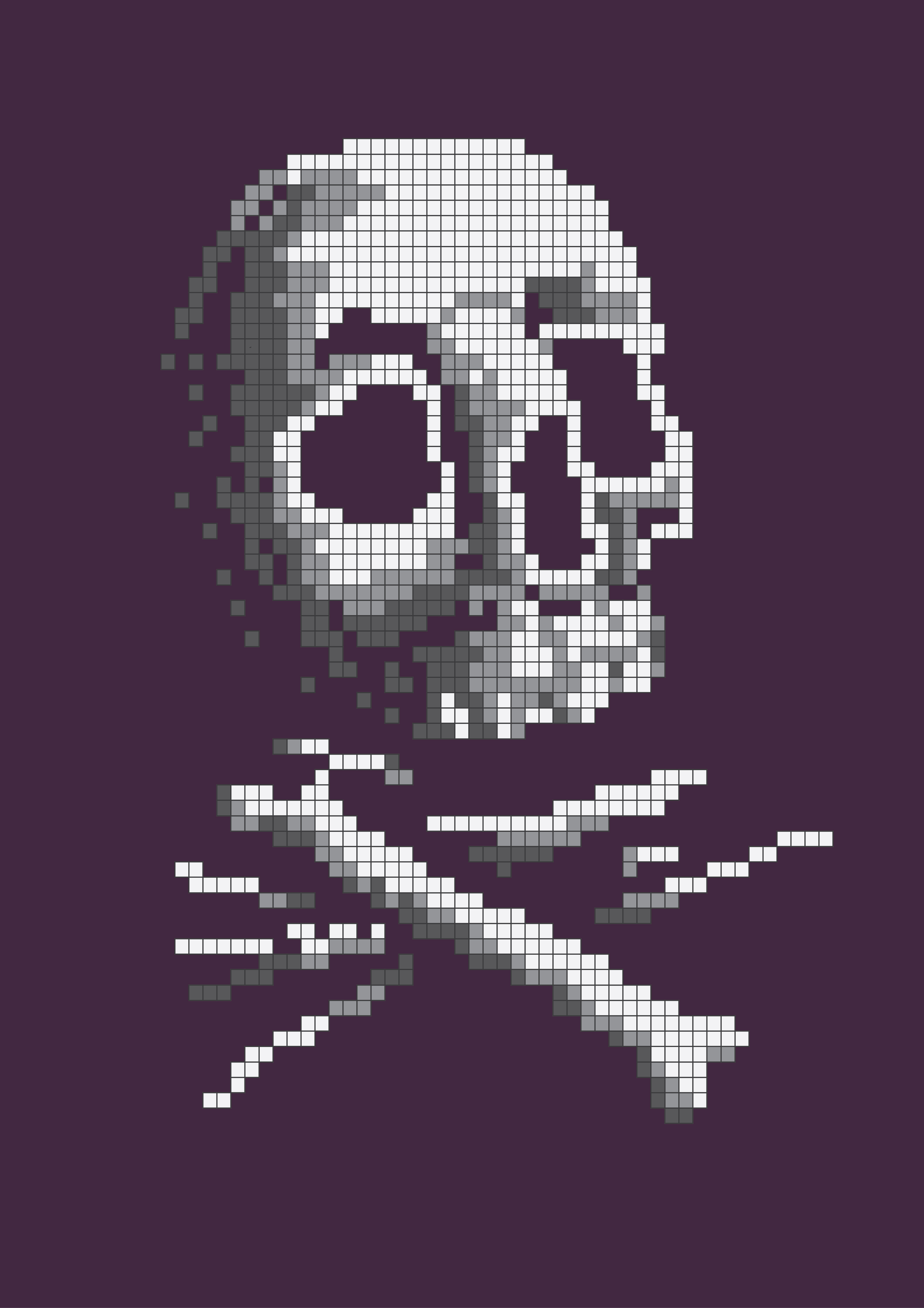 skull pixel illustration by Sukutangan skull pixel illustration in Illustration and Graphics Inspiration by Sukutangan
