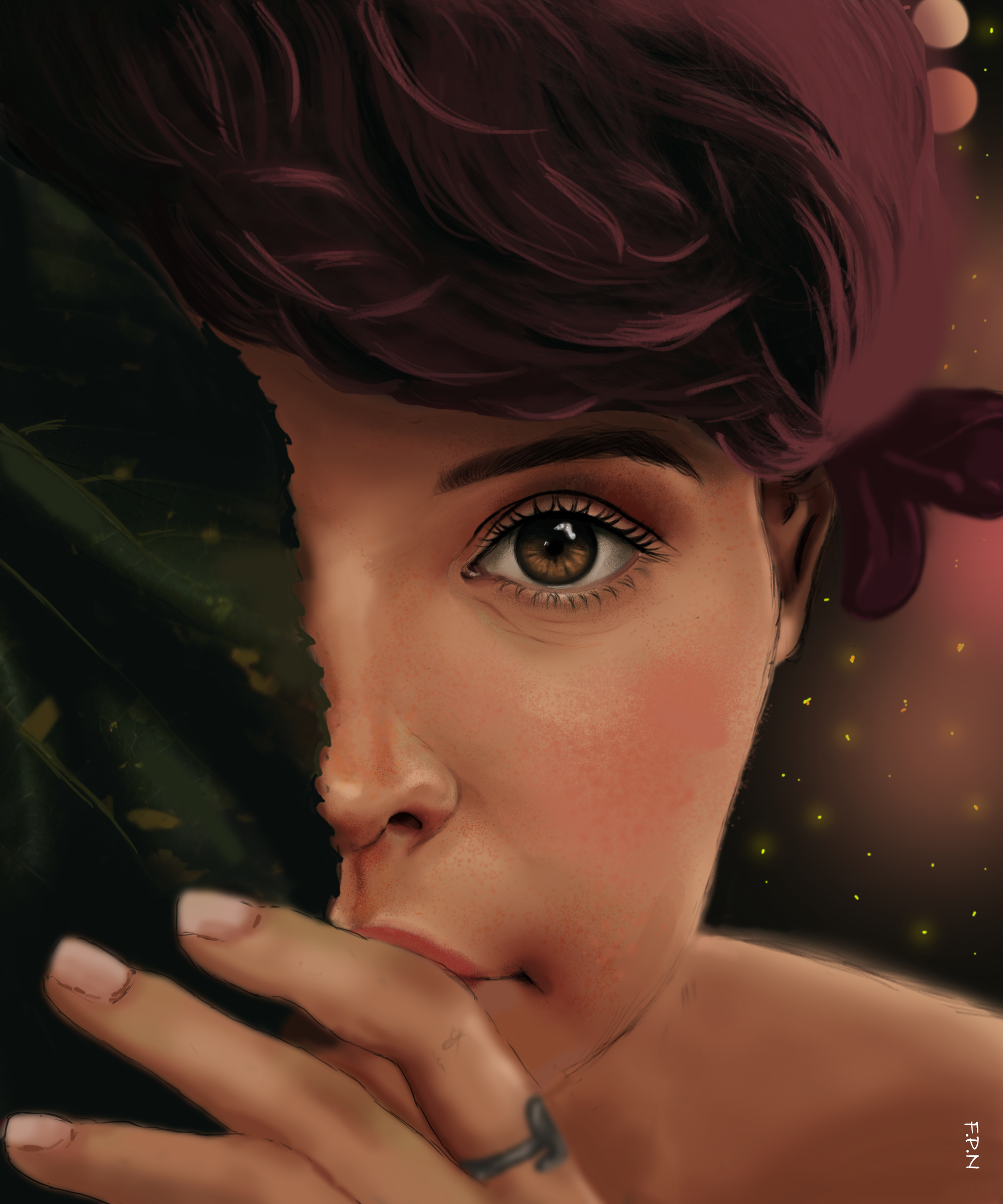 Shy girl in Illustration and Graphics Inspiration by Fondemnkeng