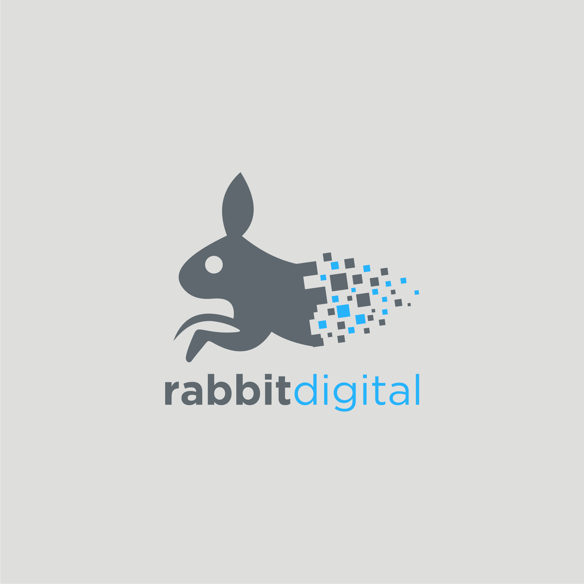 Rabbit And Digital Logo. Animal And Technology Logo With Modern Concept ...