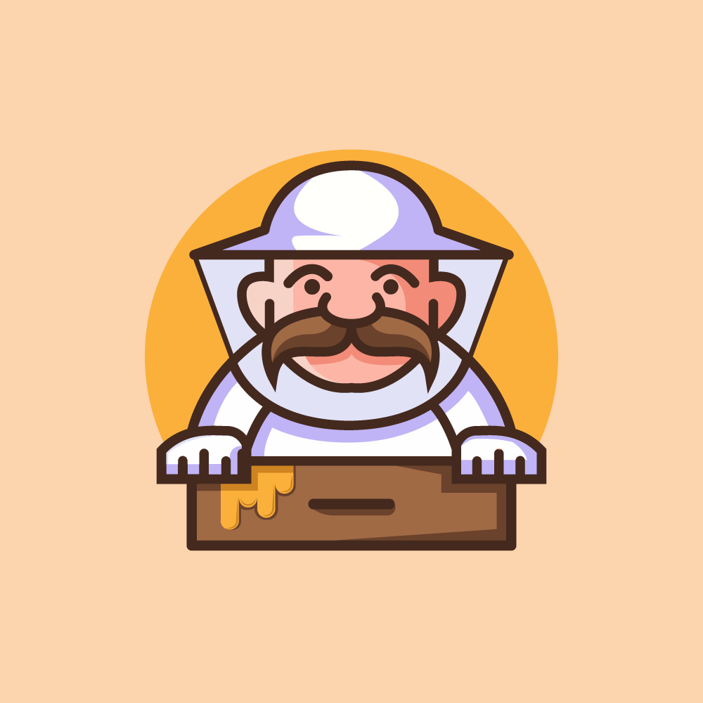 bee keeper by Iqbal.fauji2100 bee keeper in Logo Design Inspiration by Iqbal.fauji2100