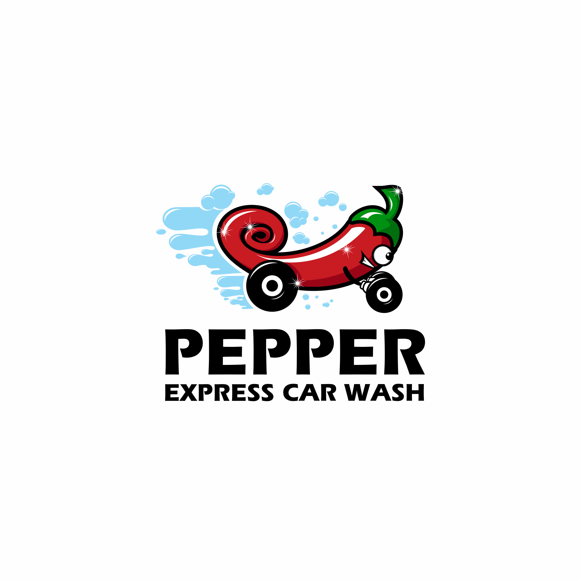 pepper car wash by Ikang Navalm pepper car wash in Logo Design Inspiration by Ikang Navalm