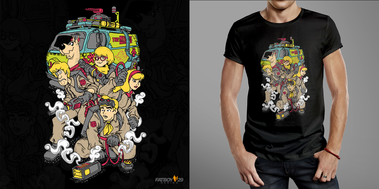 Scooby Doo Buster - Comic Seller Tshirt Design by Fatboy Design Scooby Doo Buster - Comic Seller Tshirt Design in T-Shirt Design Inspiration by Fatboy Design