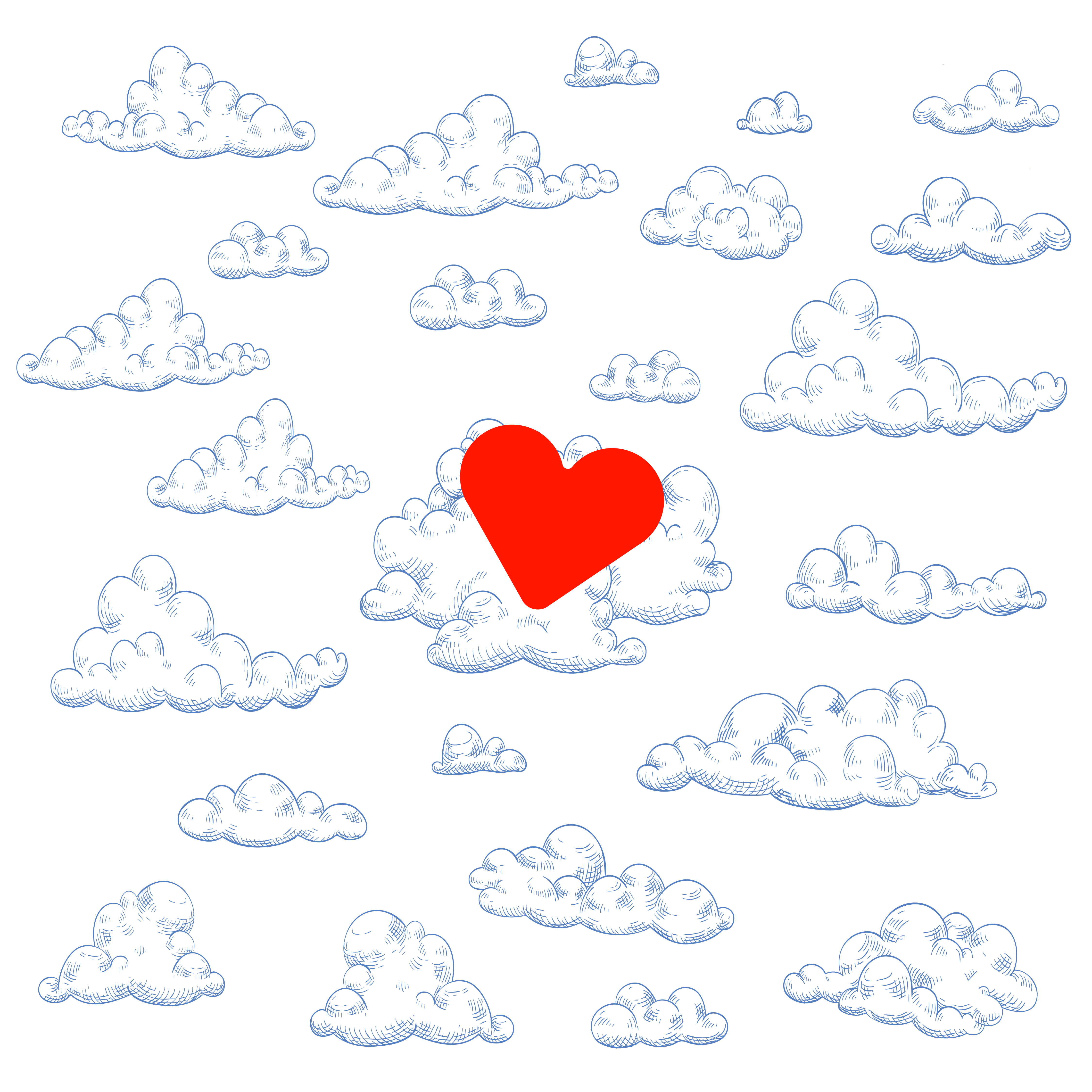 Valentine Special Illustration Series 3 - Cloud Heart in Drawing & Sketching Inspiration by Dick Jose Santos