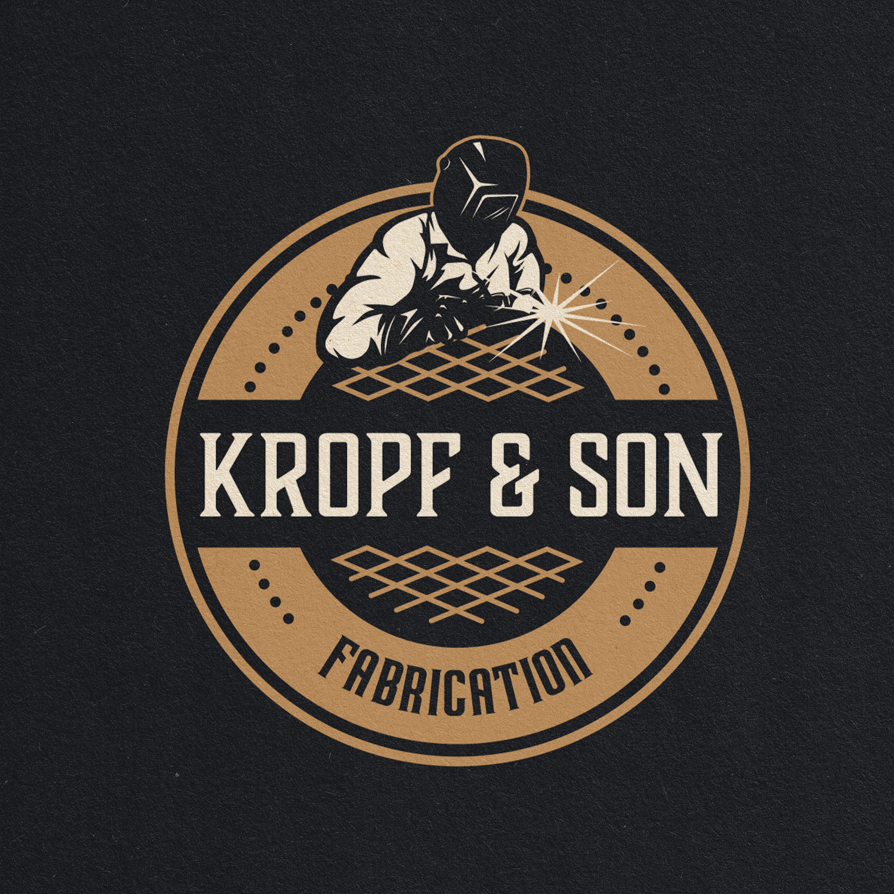 Kropf and Son Fabrication in Logo & Brand Identity Inspiration by Thomas Presley Design