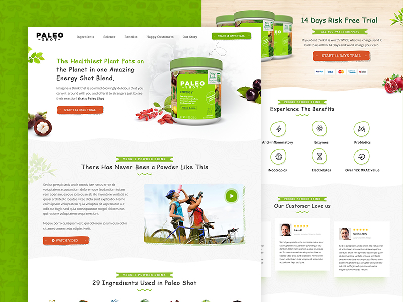 Ingredient Product landing page by Headol Ingredient Product landing page in Website Design Inspiration by Headol