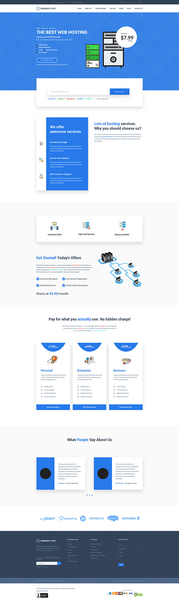 Hosting Site-1 in Website Design Inspiration by Tanvir721