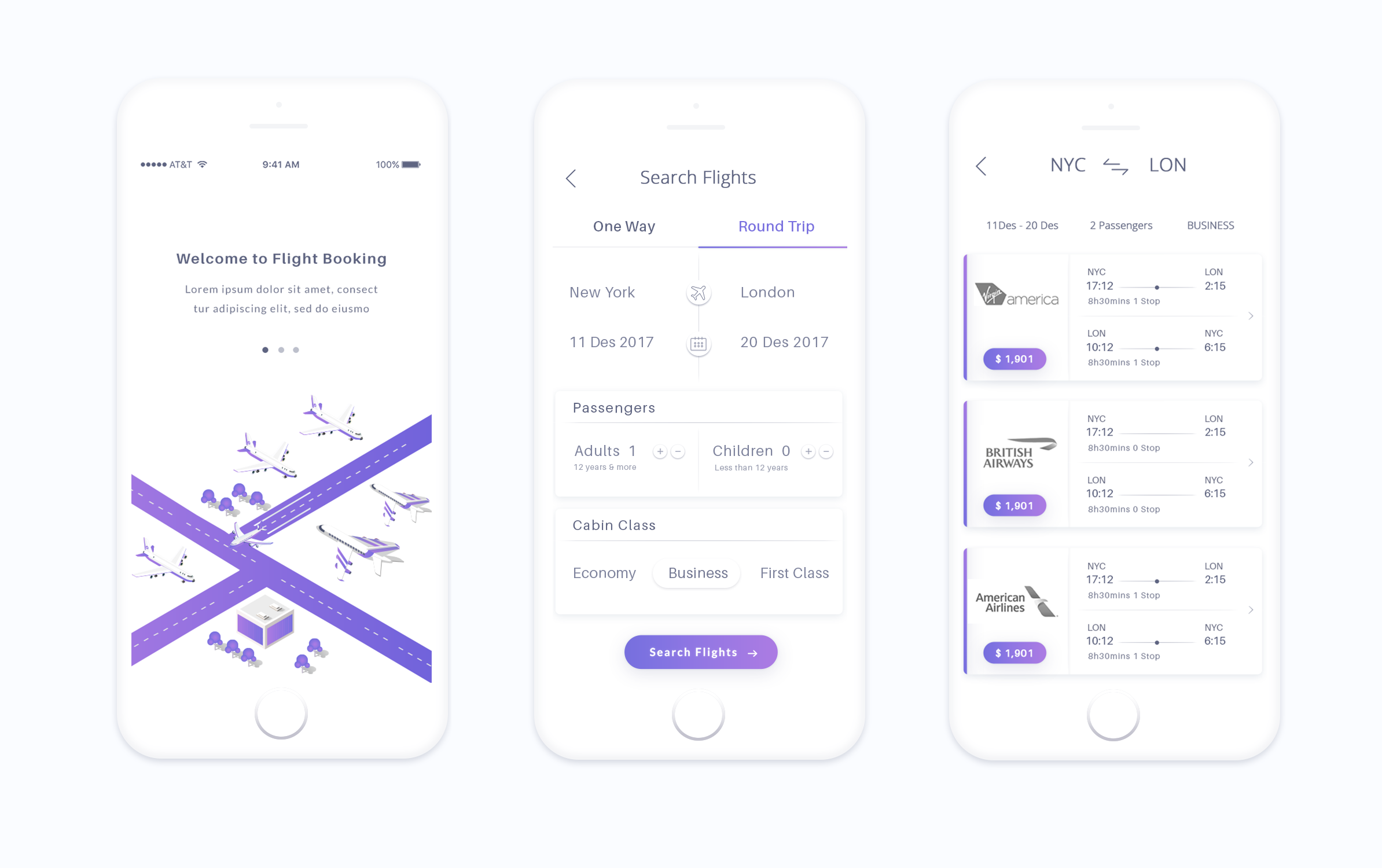 Flight Booking by Bouchra Flight Booking in Mobile Apps Design Inspiration by Bouchra