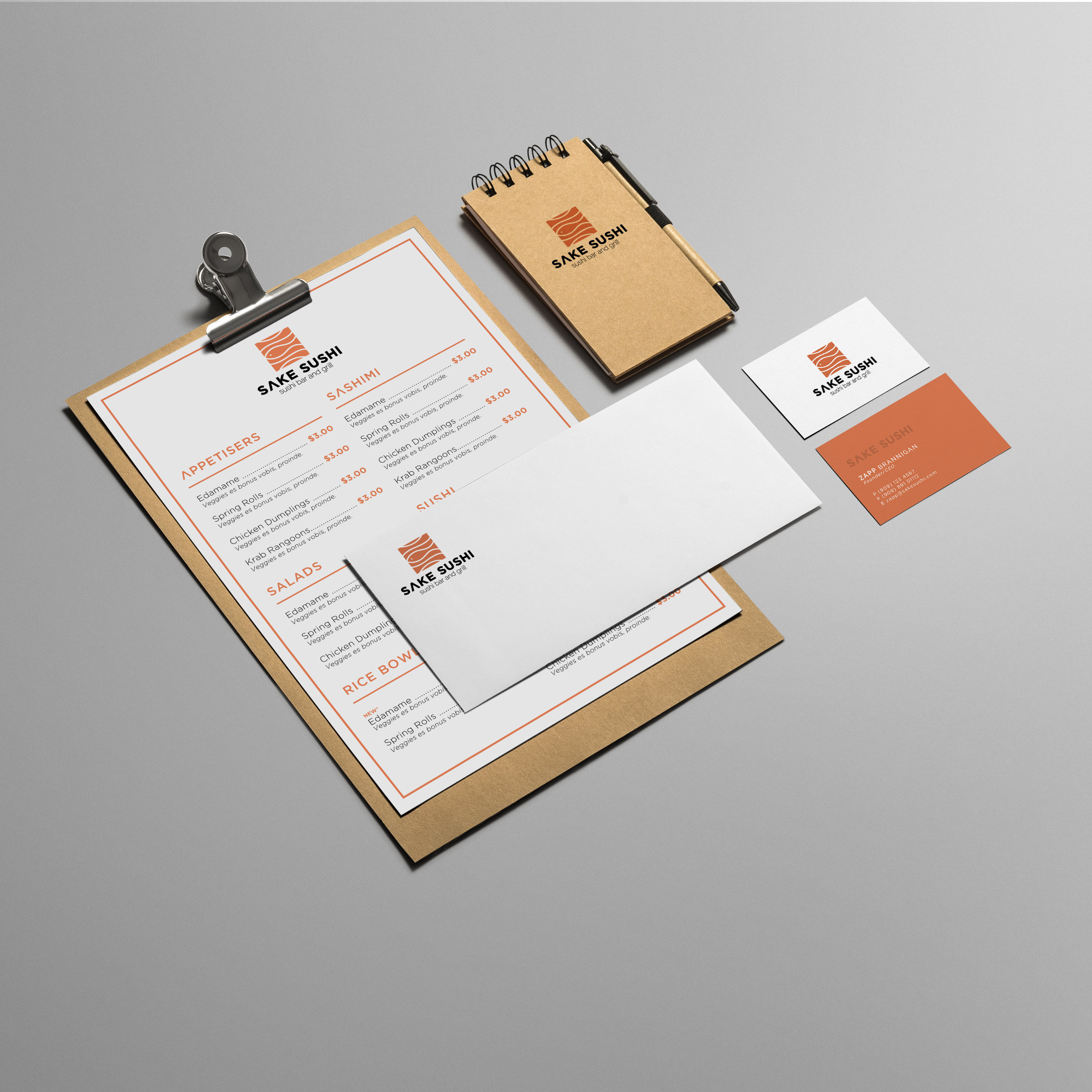 Sake Sushi Brand Identity by Designbychiu Sake Sushi Brand Identity in Logo & Brand Identity Inspiration by Designbychiu