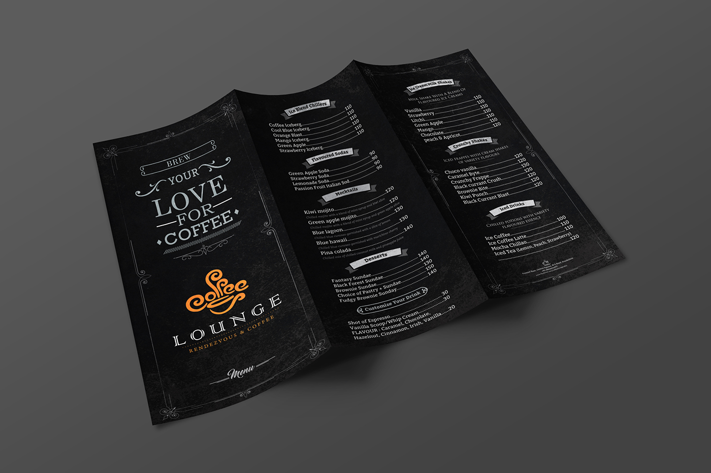 Coffee Lounge in Brochure Design Inspiration by Avinash