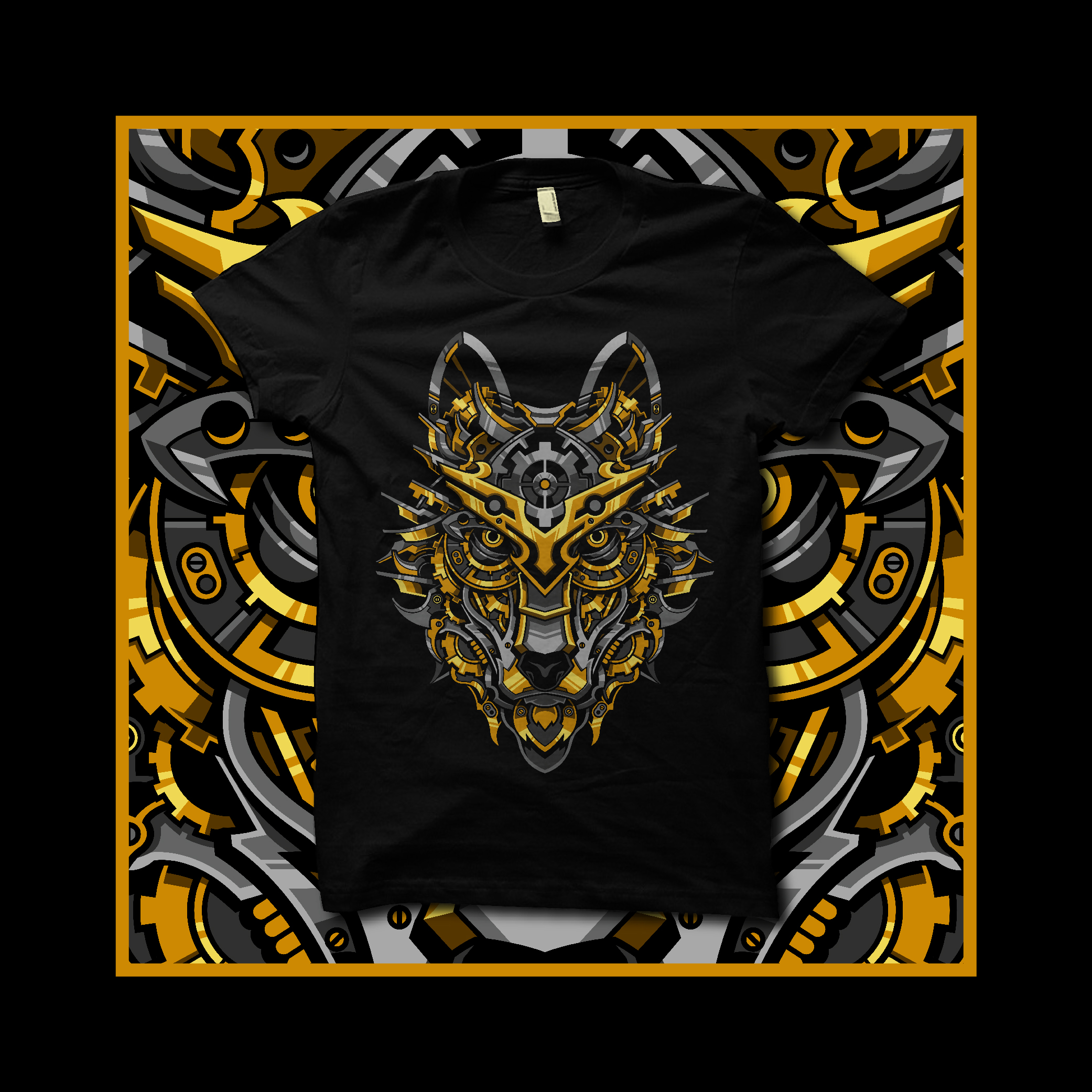steampunk wolf tshirt design by Irfan Maulana steampunk wolf tshirt design in T-Shirt Design Inspiration by Irfan Maulana