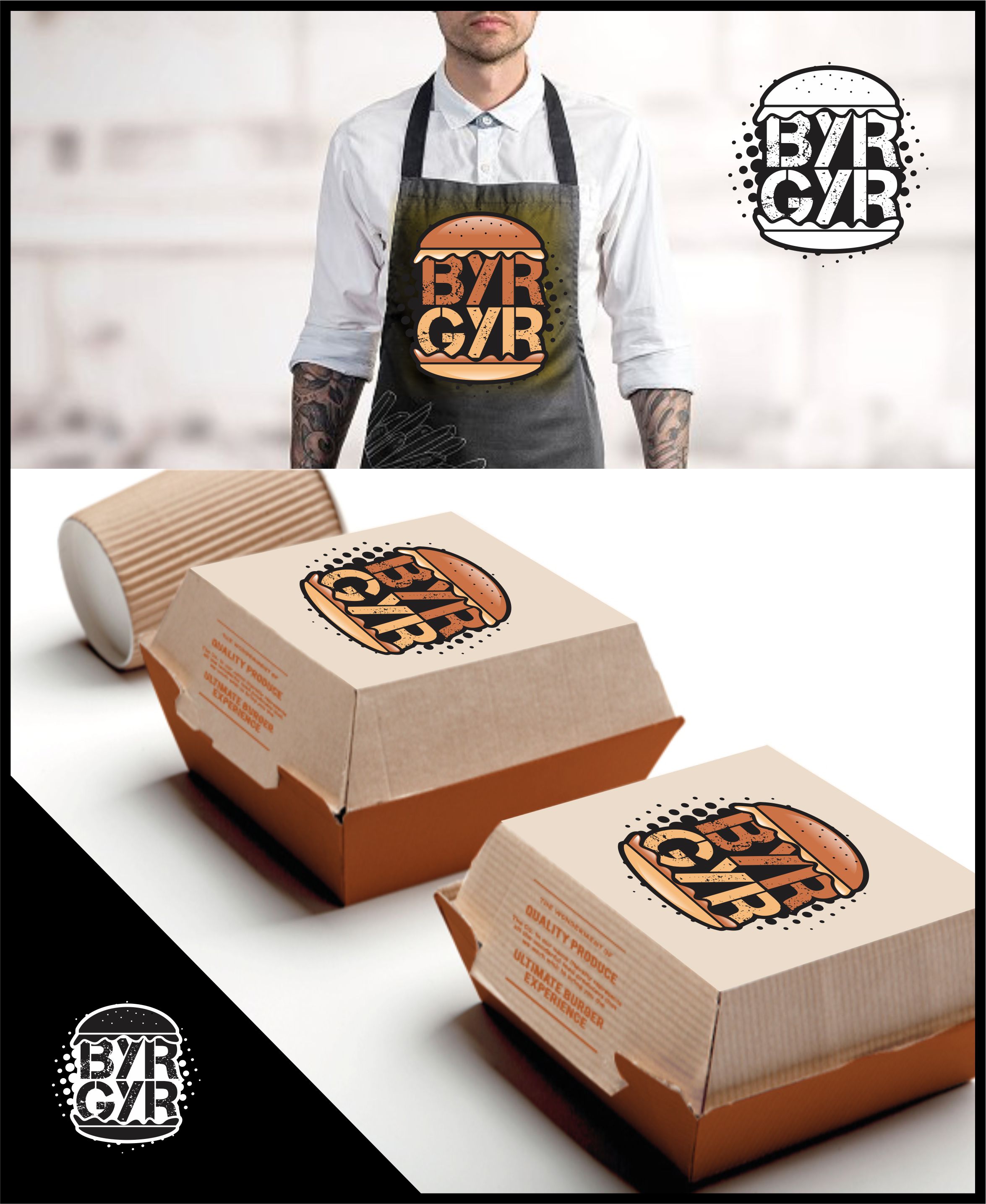 Burger Logo by Yourlogomaster Burger Logo in Logo Design Inspiration by Yourlogomaster